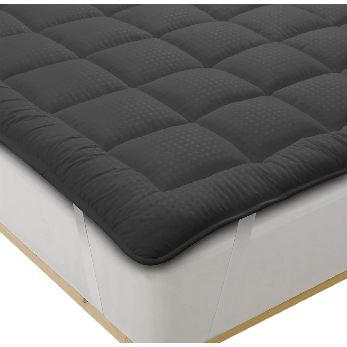 Image of 3d Polyester Padded Mattress Topper Mattress Overlay 140/160/180 X 200cm With Filling, Breathable Premium Mattress Overlay