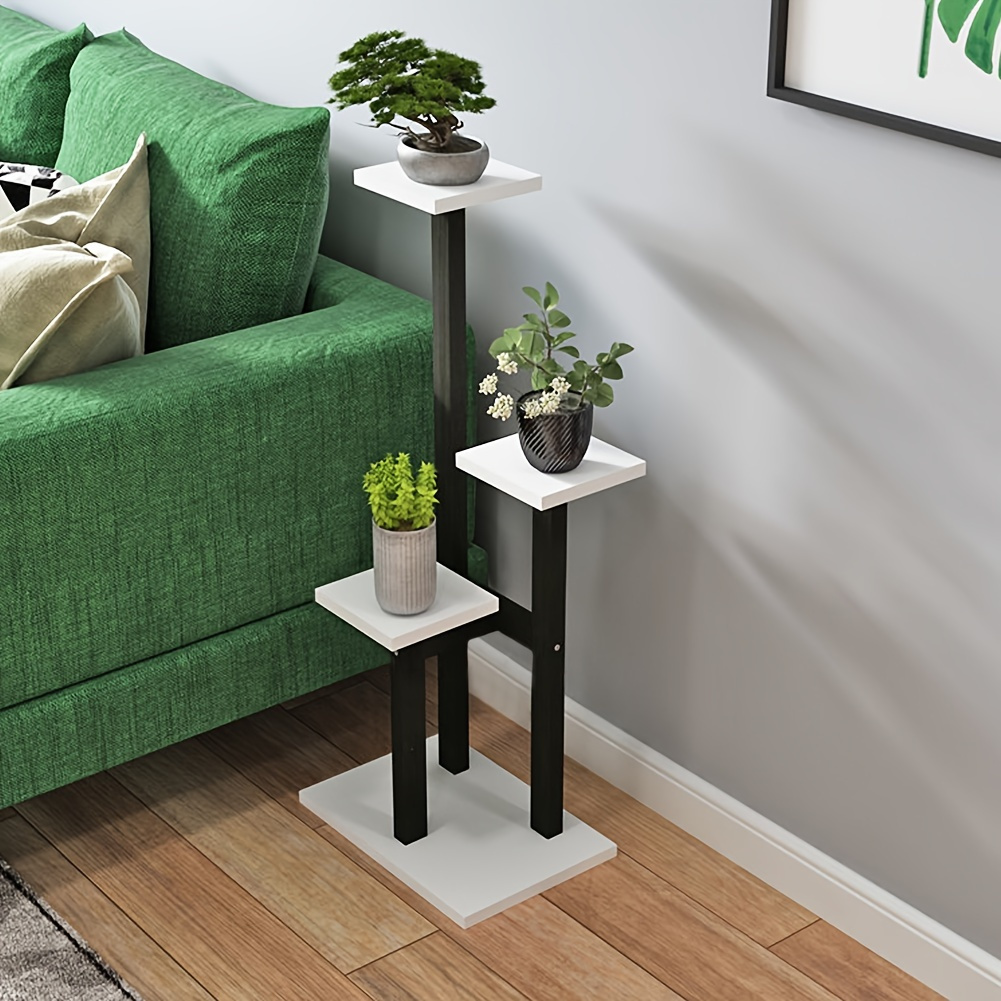 TEMU 1pc Indoor And Outdoor Potted Plant Pot Stand Flower Stand Storage Garden Pot Stand Wooden Display Stand Plant Stand