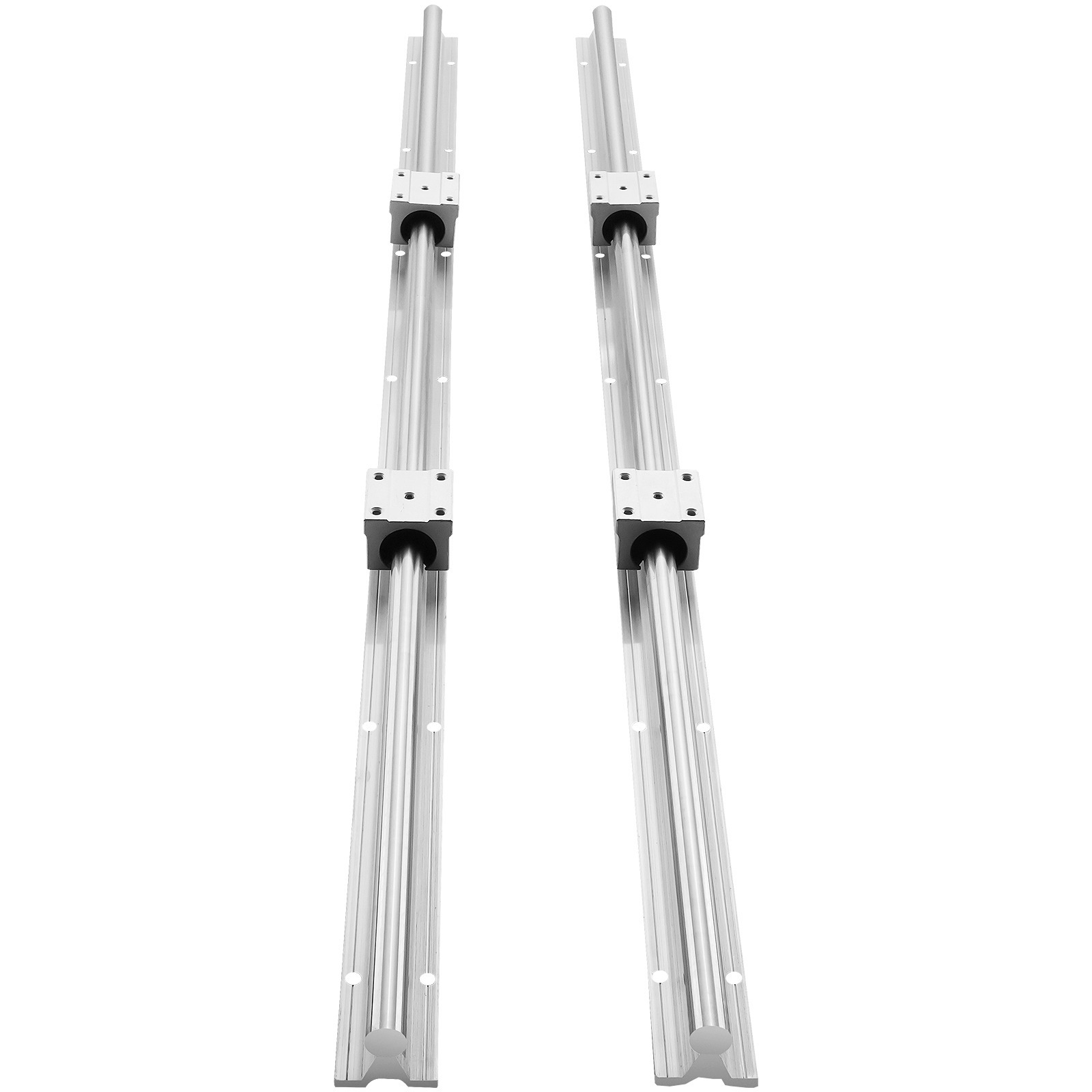 E-shop VEVOR Linearführungsschienen-Set, SBR20 1000mm, 2 Stück 39.4 in/1000 mm SBR20 Führungsschienen und 4 Stück SBR20UU Gleitblöcke, Linearführungs-