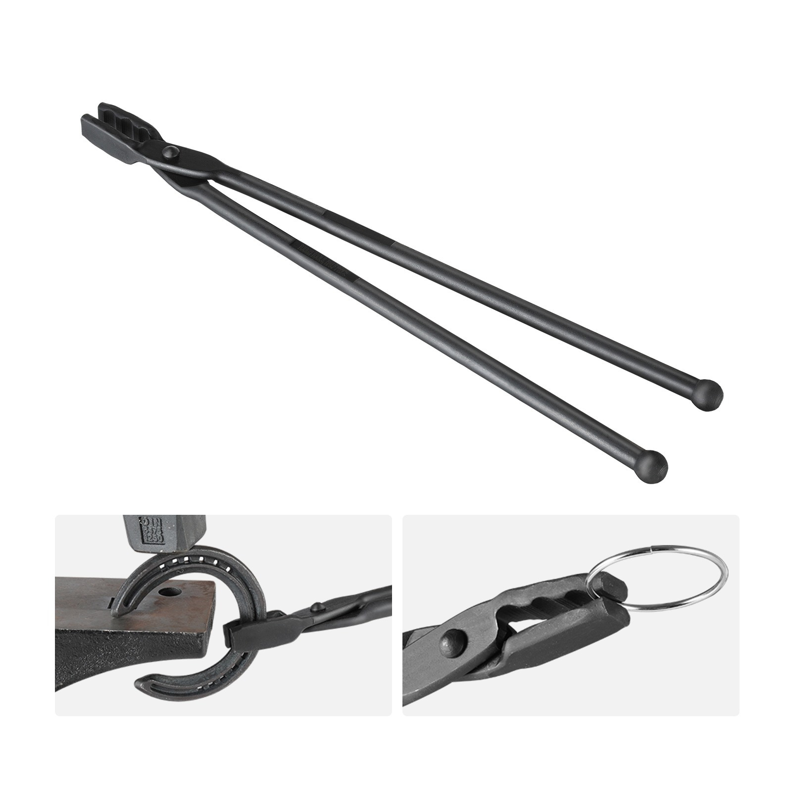 E-shop VEVOR Schmiedezangen, 18” Wolf-Kieferzangen, Kohlenstoffstahl-Schmiedezangen mit A3-Stahl-Nieten, für Hufeisen, Gebogene Formen,