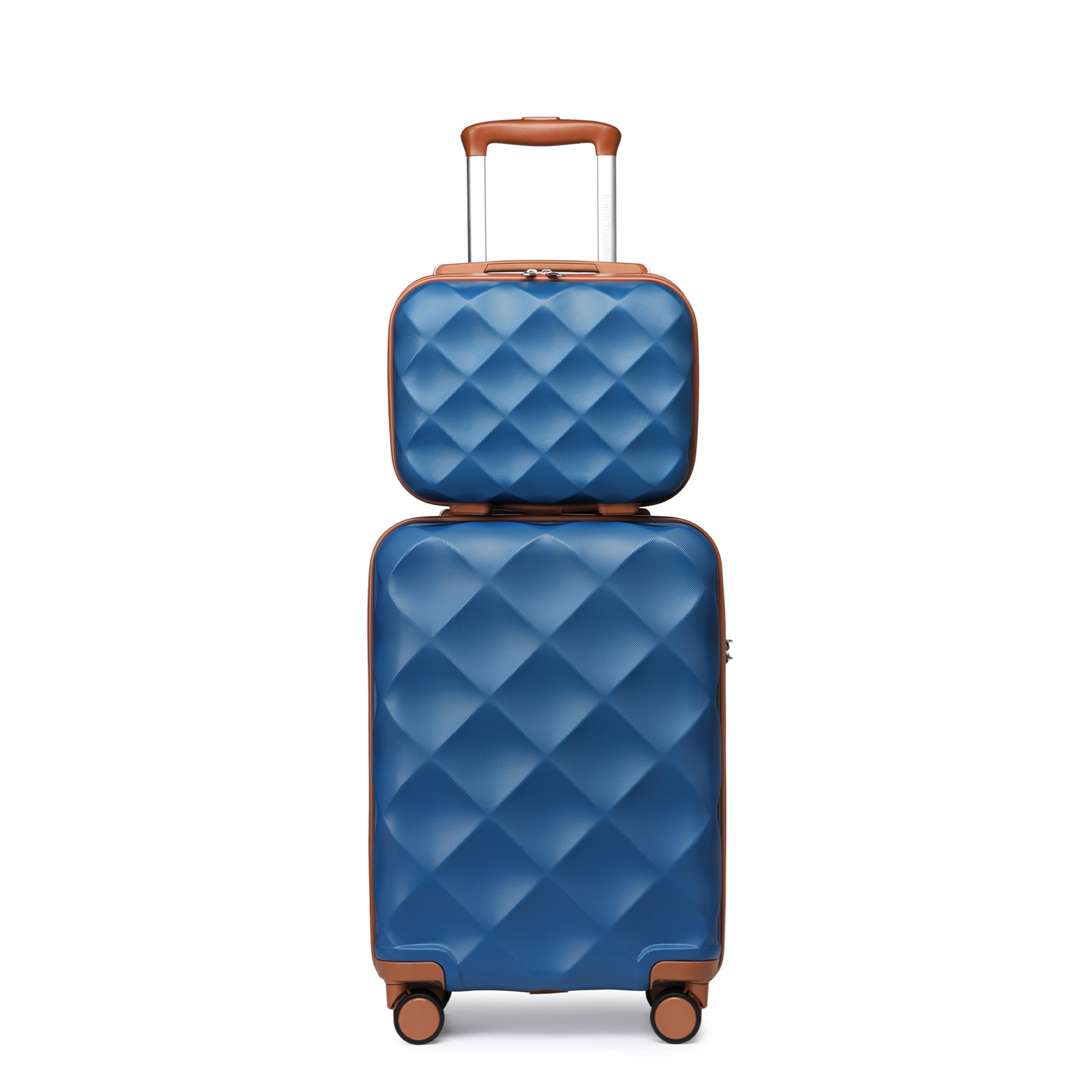 Image of Suitcase Sets Of 2 Lightweight Abs+pc Hard Shell Suitcase With Spinner Wheels Travel Carry On Hand Cabin Luggage Case Back To School Holiday Gift