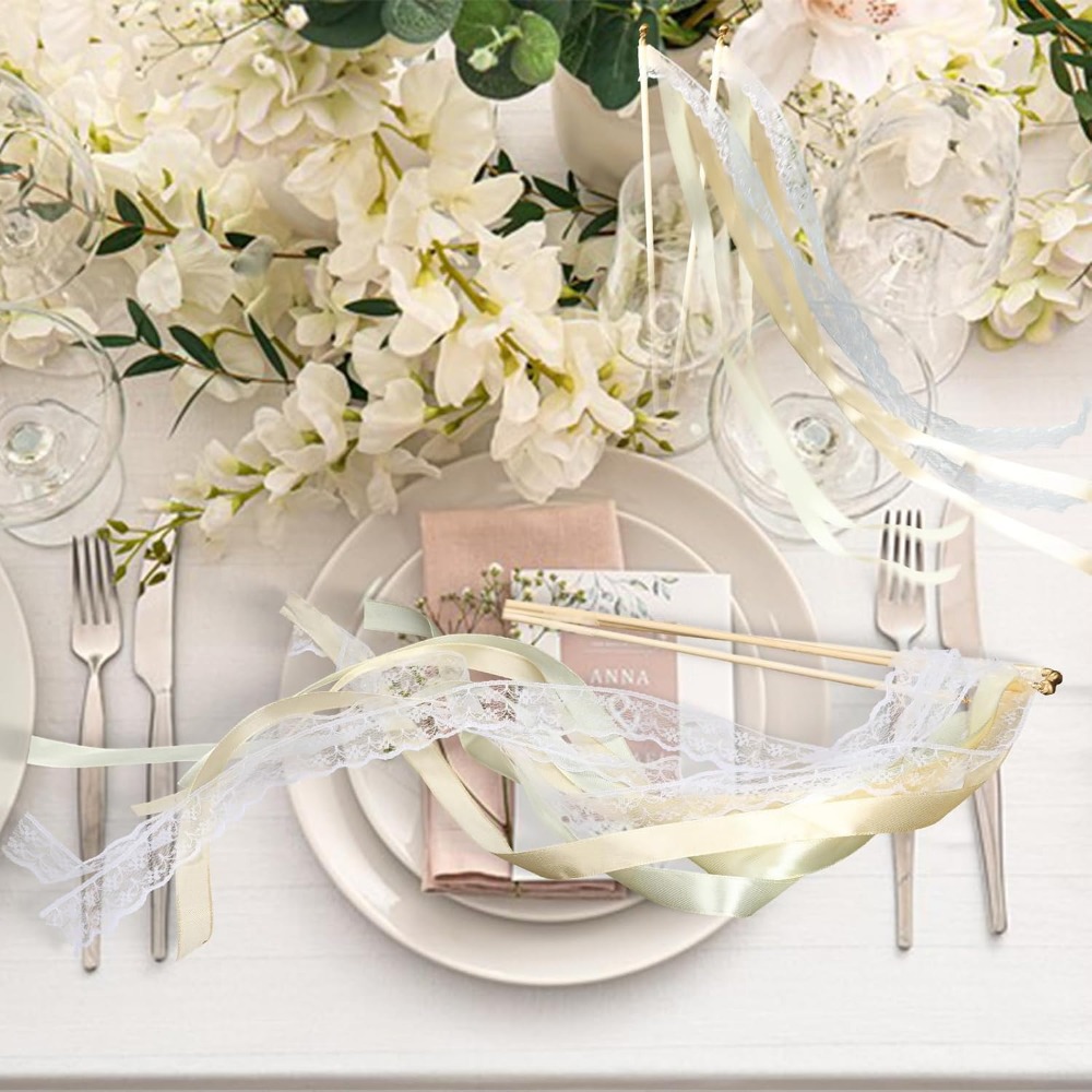 TEMU 50 Pieces Of Wedding Wands Wedding Wands Wedding Bands Wedding Party Wooden Sticks For Party Wedding Birthday Christmas Graduation Party