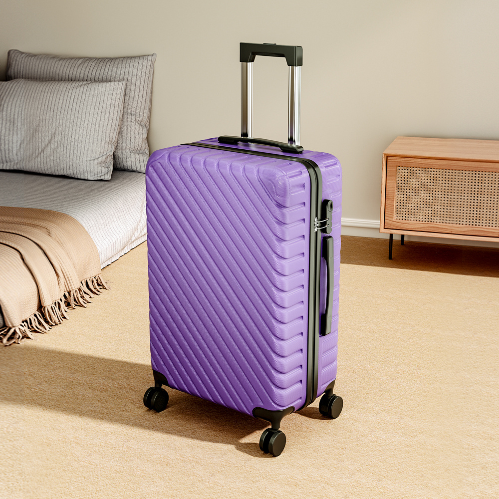 TEMU 24" Medium Suitcase Super Lightweight 4 Wheel Spinner Hard Shell Abs Luggage Hold Travel Case Cabin Suitcase Carry On Suitcase, Hard Shell