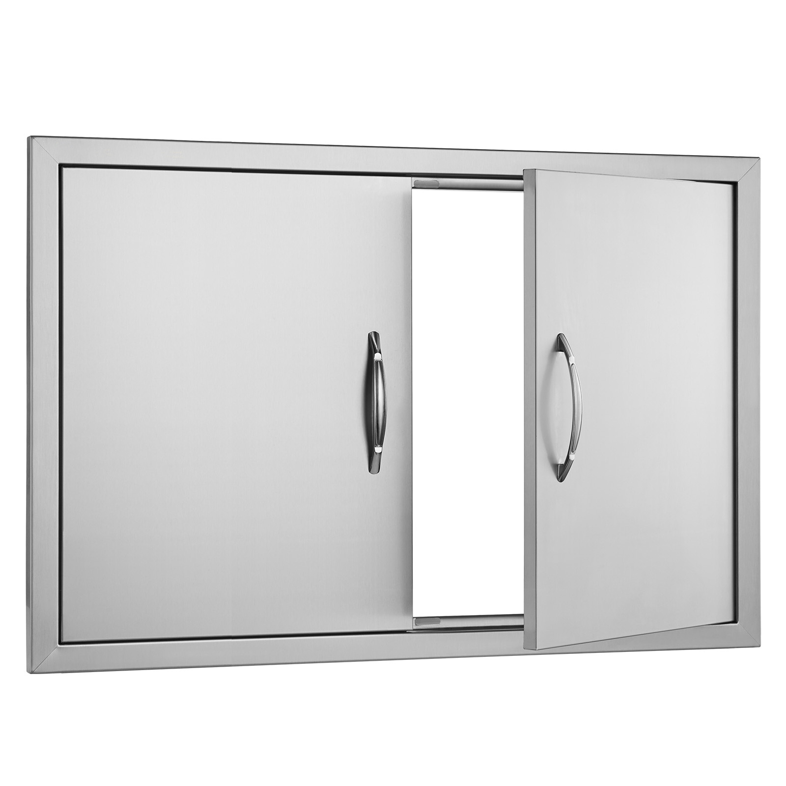 Image of Vevor Bbq Access Door, 838x558 Mm Double Outdoor Kitchen Door, Stainless Steel Flush , Wall Vertical Door With Handles, For Bbq Island, , Outside Cabinet