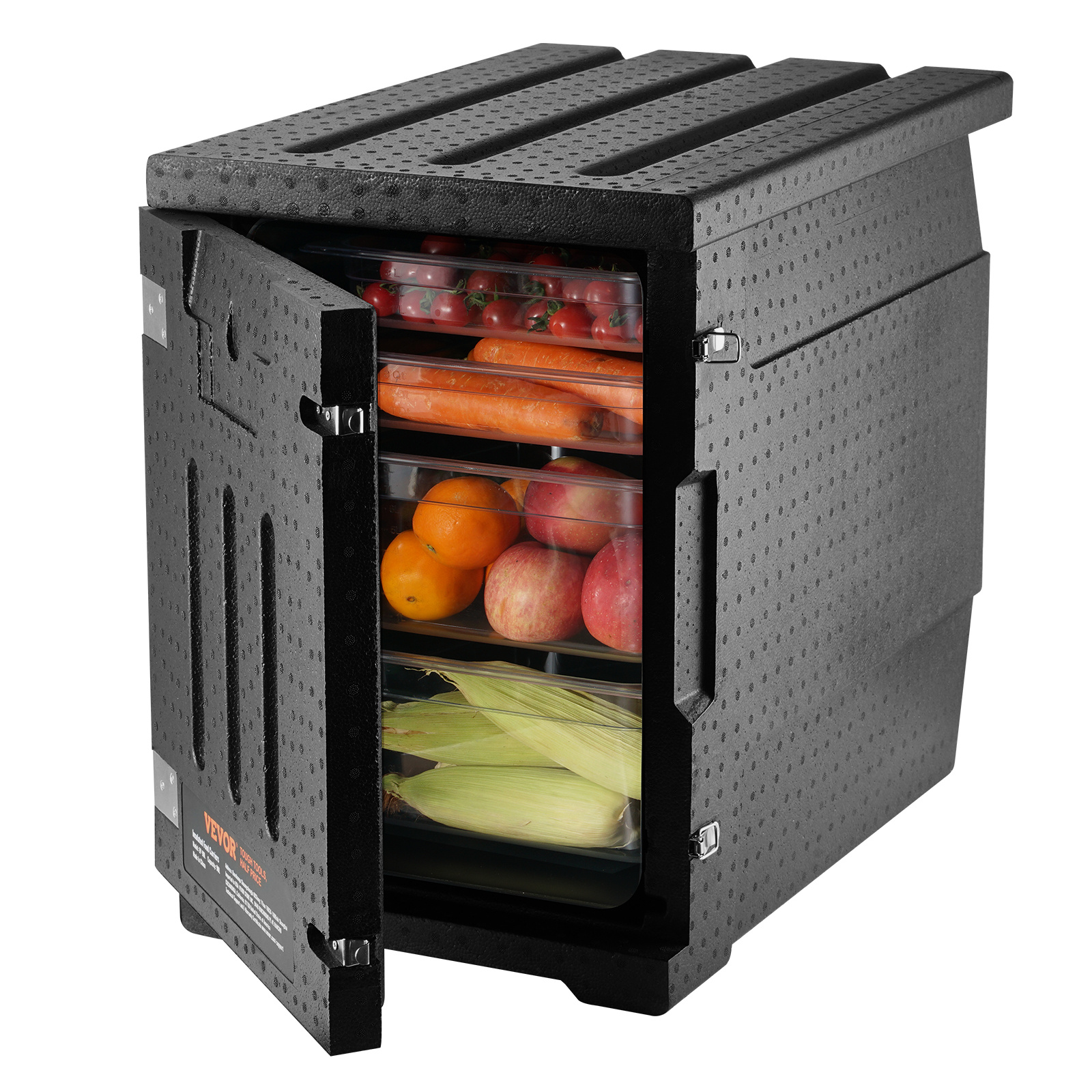 TEMU VEVOR - Boîte isotherme pour aliments, boîte chauffante de 82 litres pour , boîte alimentaire en LLDPE avec double boucle, chauffe-plats à