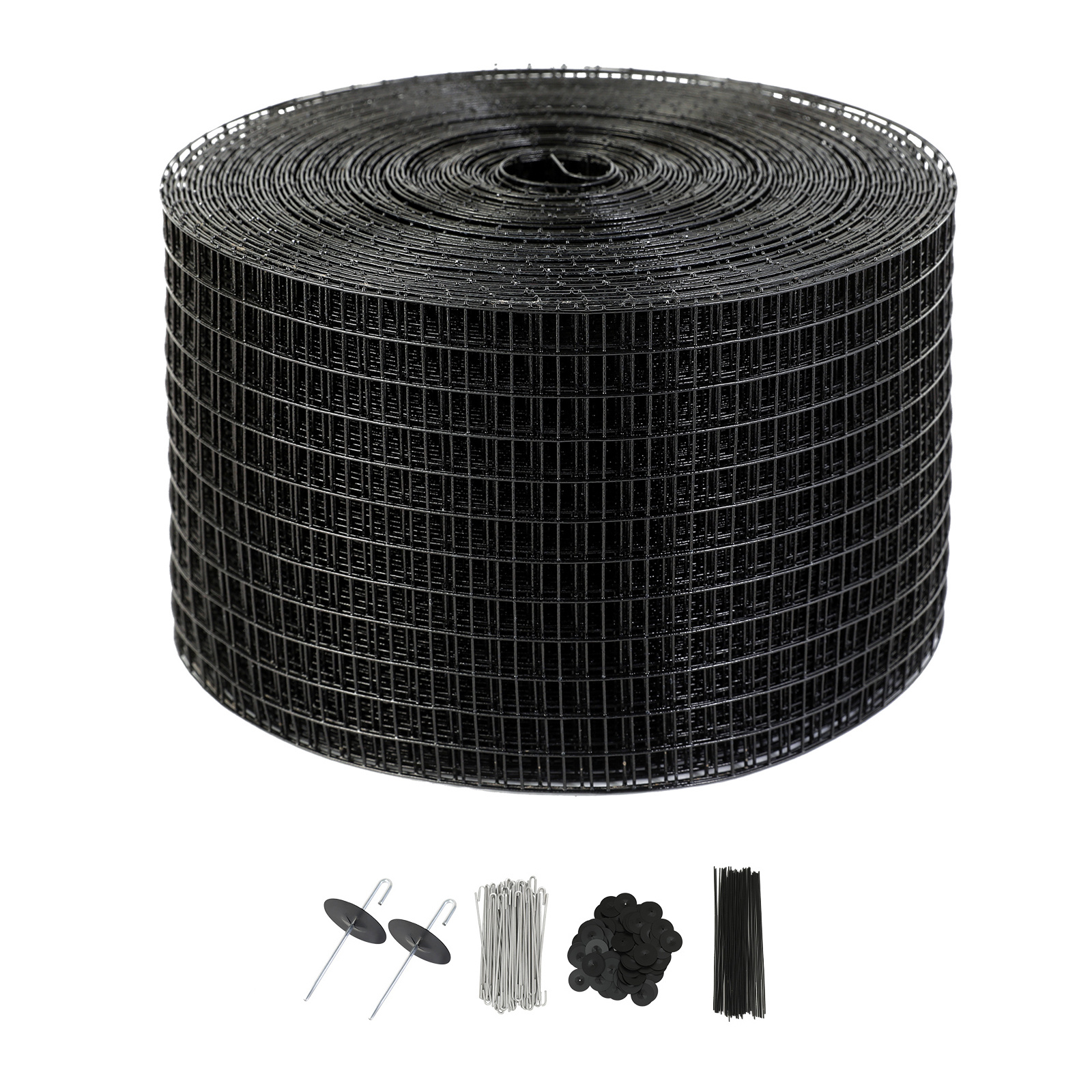 TEMU VEVOR Pannello Solare a Rullo di Protezione 20,3 cm x 30, 5 m Kit Anti-Uccelli 70 in Acciaio Rivestimento in PVC Antiruggine Rete Metallica da