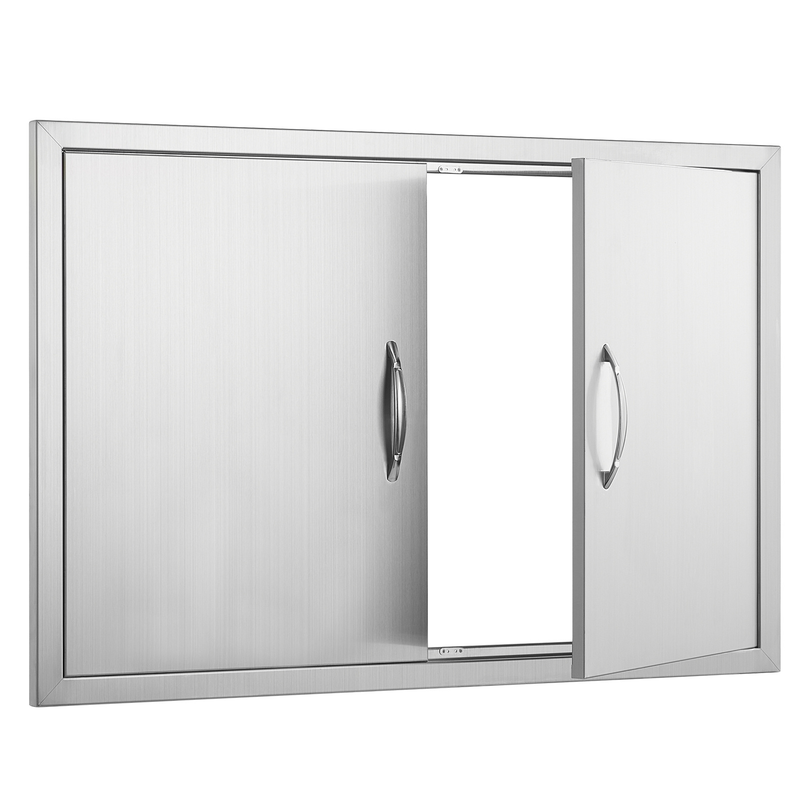 Vevor Bbq Access Door, 915x610 Mm Double Outdoor Kitchen Door, Stainless Steel Flush , Wall Vertical Door With Handles, For Bbq Island, , Outside Cabinet