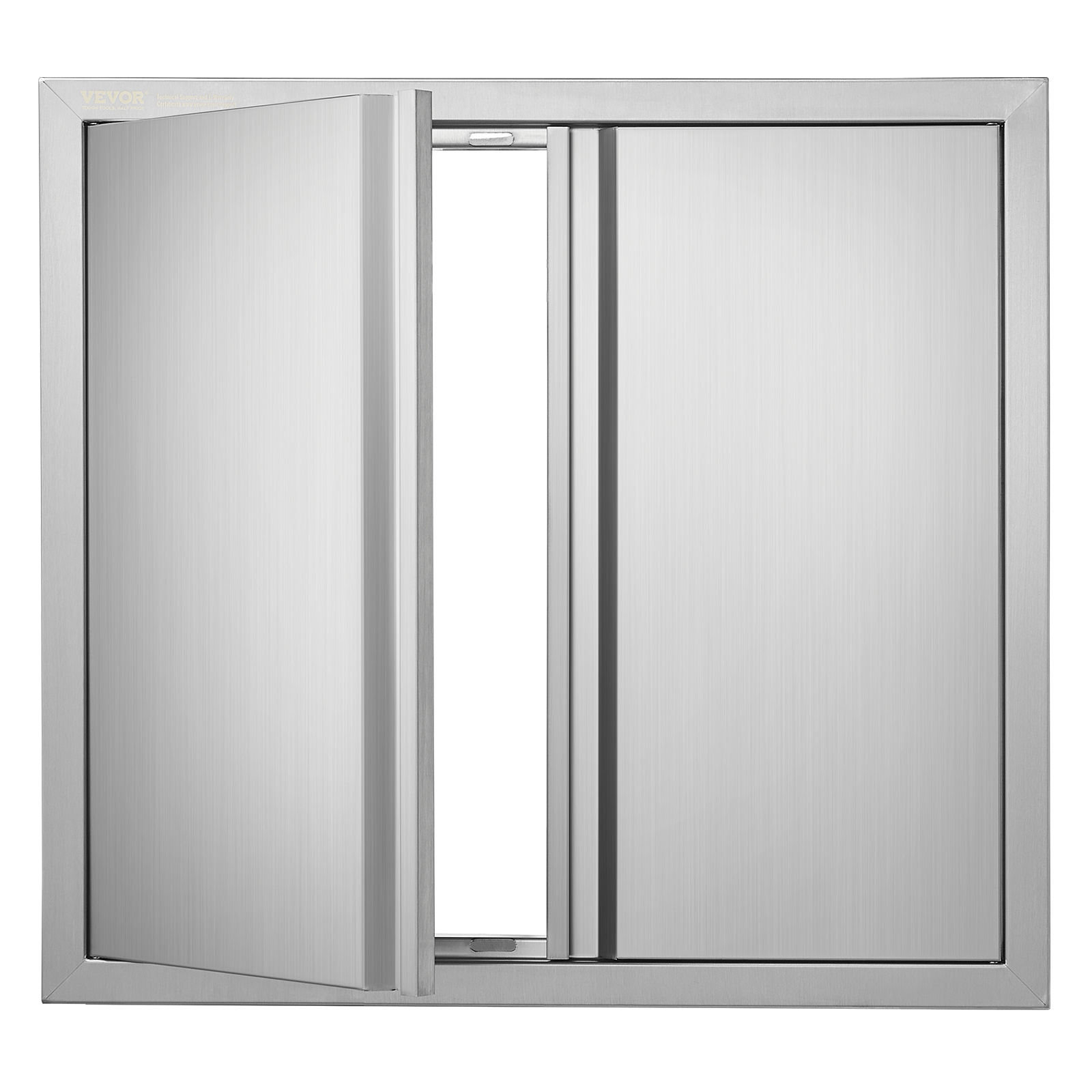 Image of Vevor Bbq Access Door, 660x610 Mm Double Outdoor Kitchen Door, Stainless Steel Flush , Wall Vertical Door With Recessed Handles, For Bbq Island, , Outside Cabinet