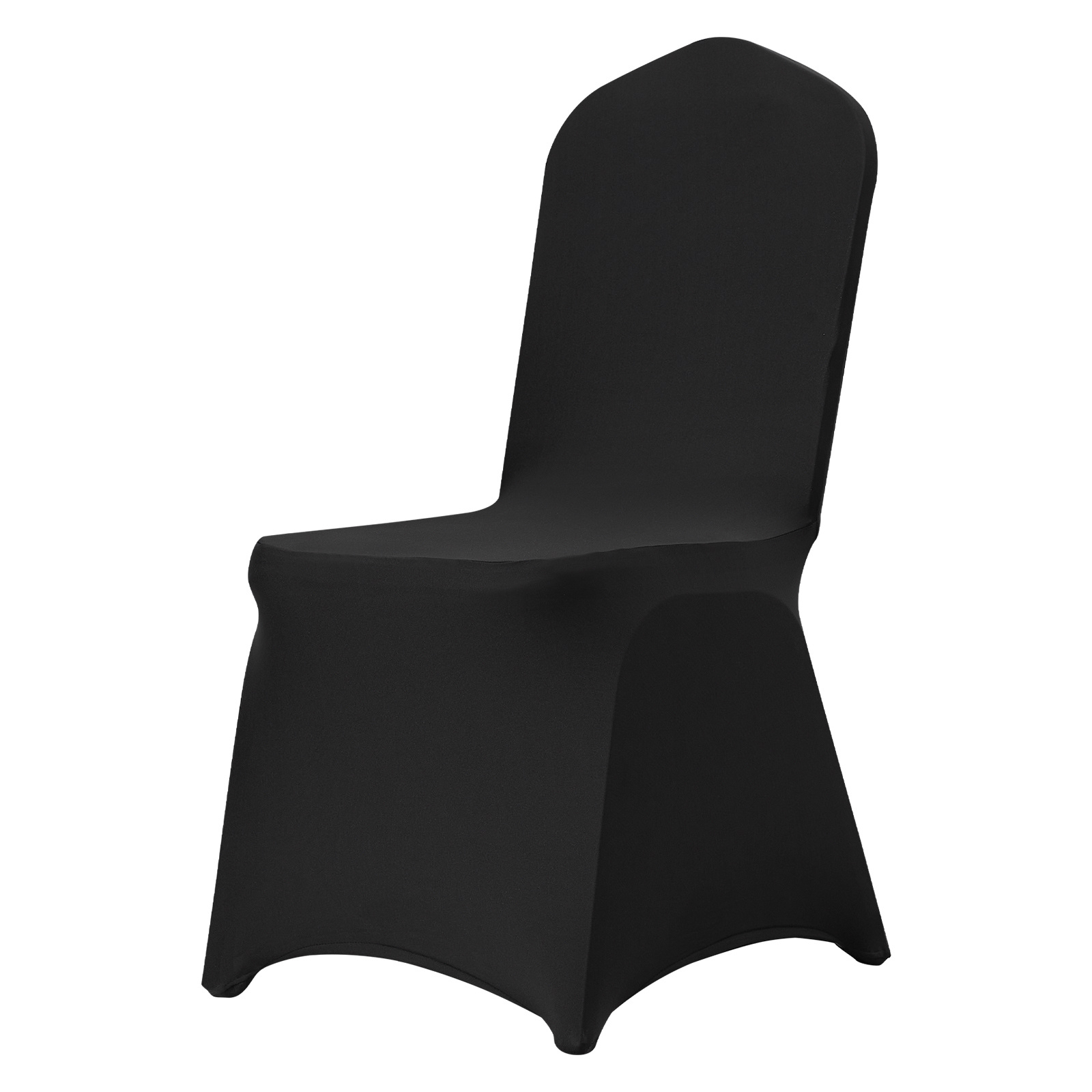 Image of Vevor 50 Pieces Black Stretch Spandex Folding Chair Covers, Universal Chair Covers, Removable Washable Protective Slipcovers, Weddings, Holidays, Banquets, Parties, Celebrations, Dining Room