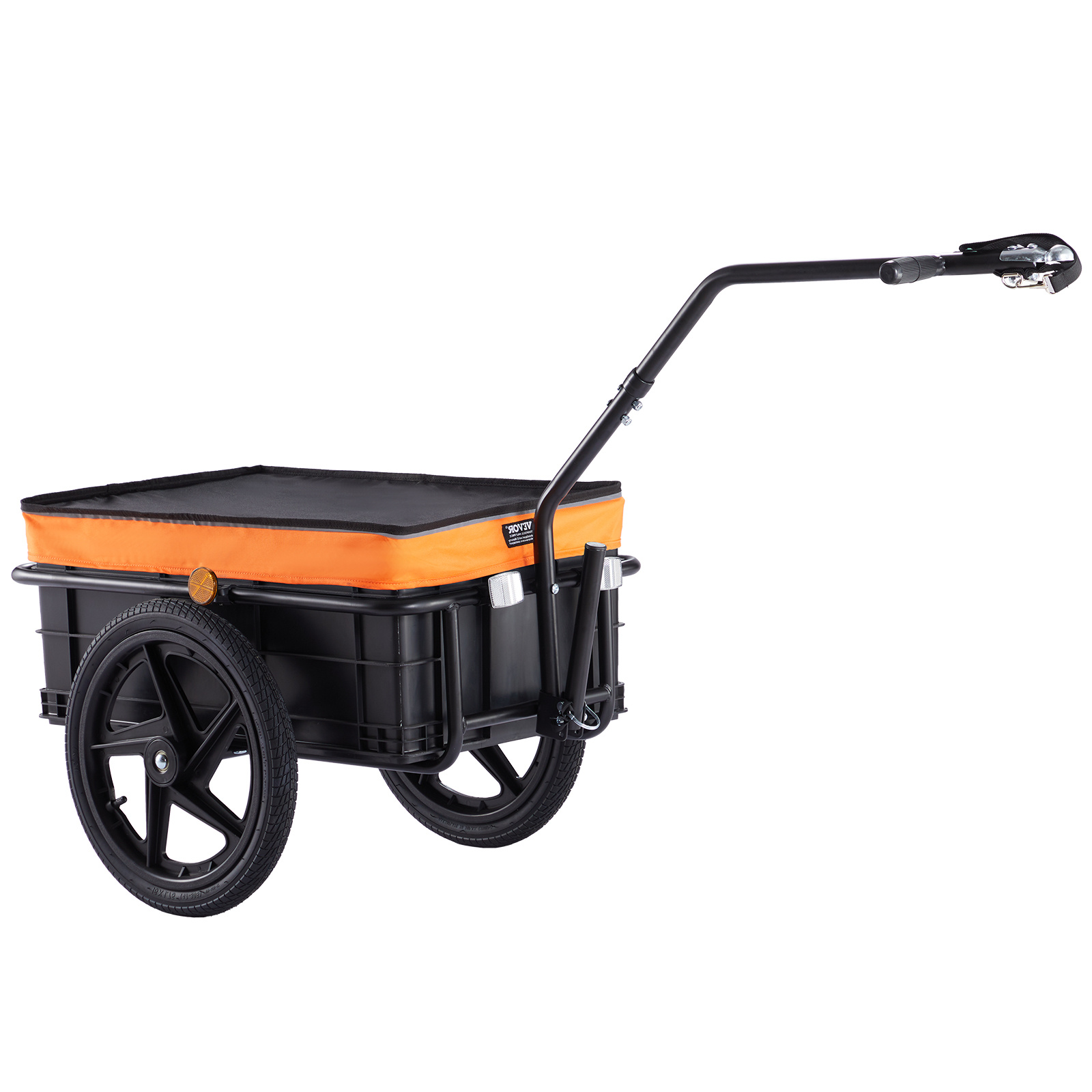 Image of Bike Trailer, 40 Kg Load Capacity, Foldable Compact Bicycle Cart With Universal Hitch, 406 Mm Wheels, Fits 640 Mm To 711 Mm Bike Wheels