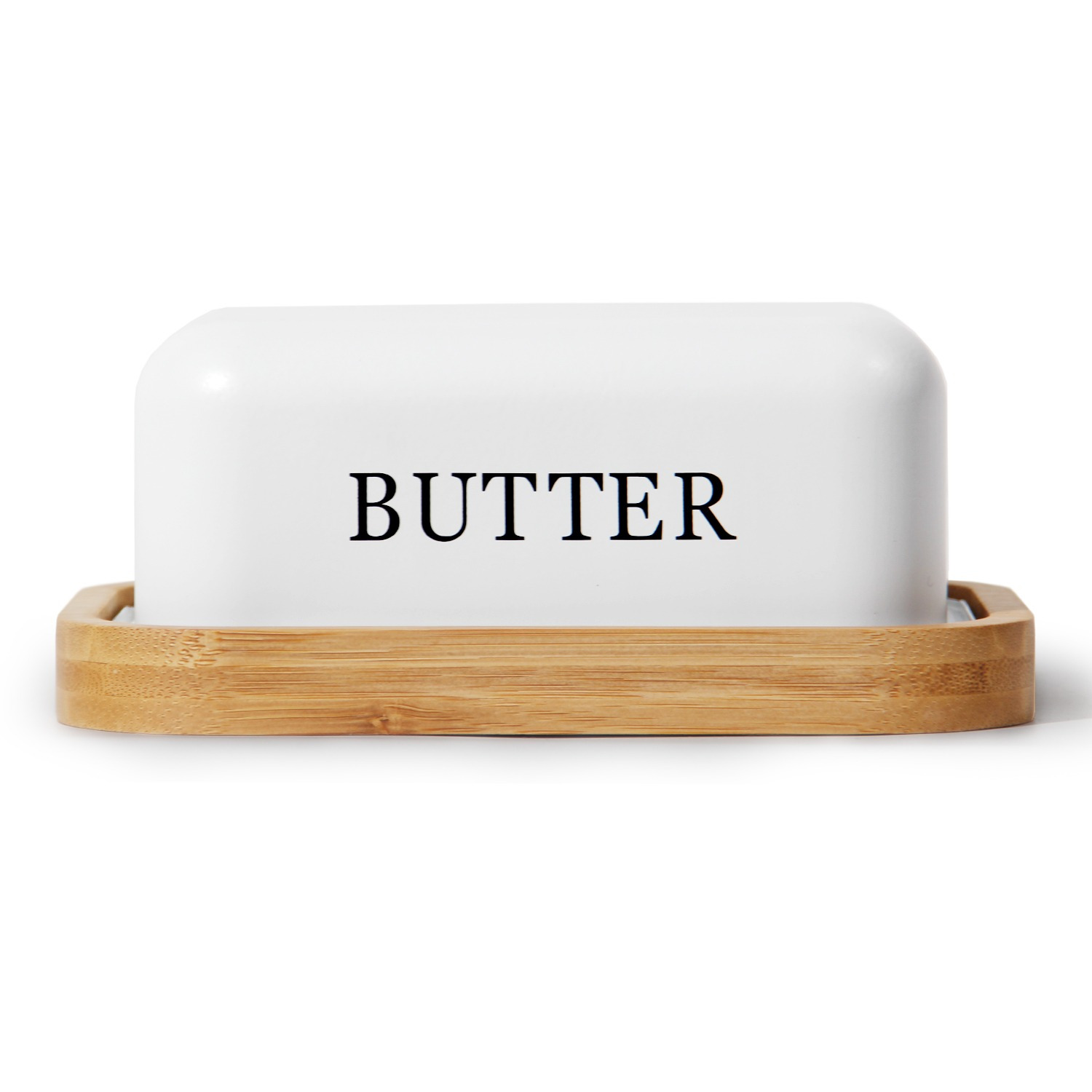 TEMU Butter Dish, Butter Bell For Of Butter, Stainless Steel Butter Dish, Butter Bowl With Bamboo Lid