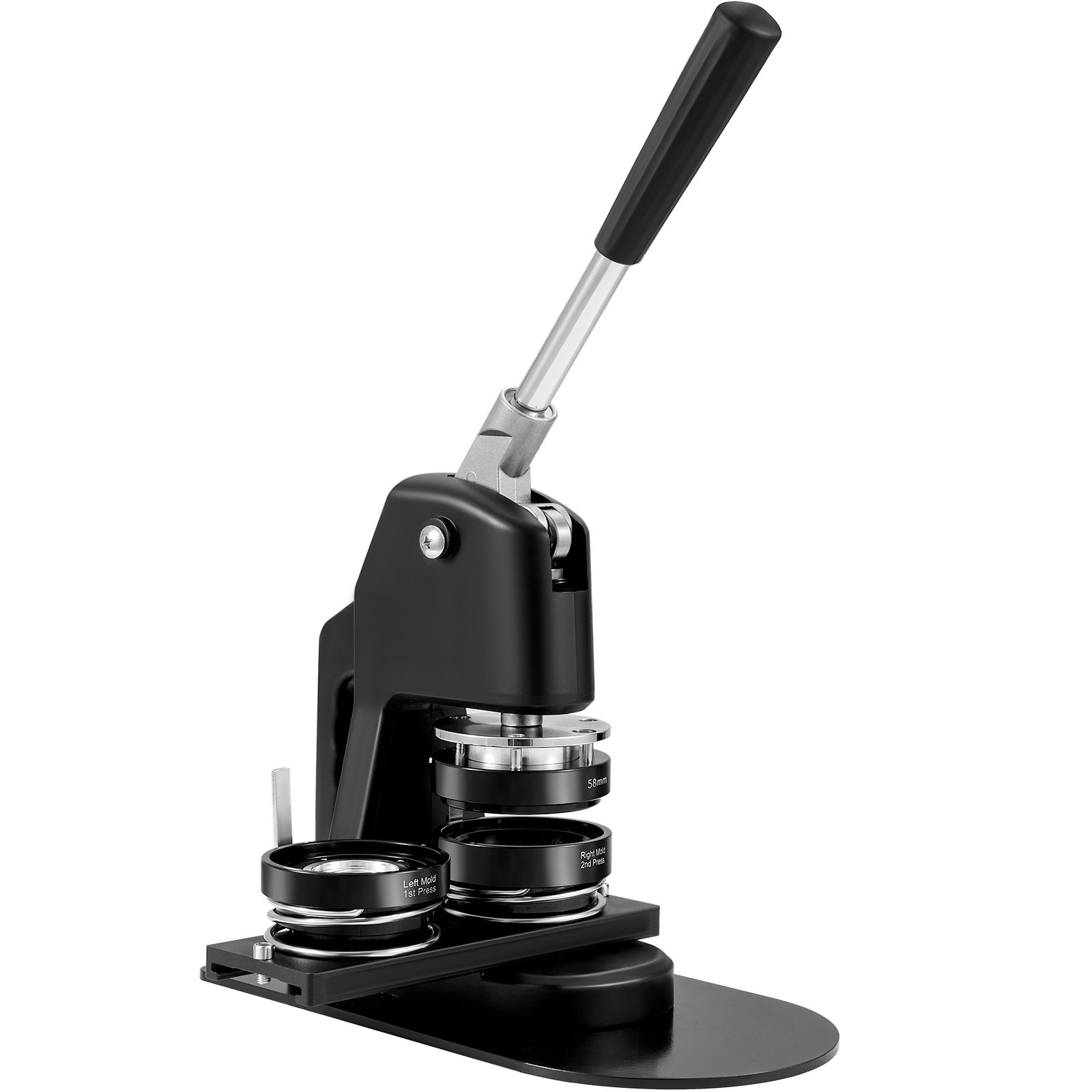 Vevor Button Maker Machine, Multiple Sizes 1+2.25 Inch Badge Punch Press Kit, Children Diy Gifts Pin Maker, Button Making Supplies With 500pcs Button Parts & Circle Cutter & Magic Book