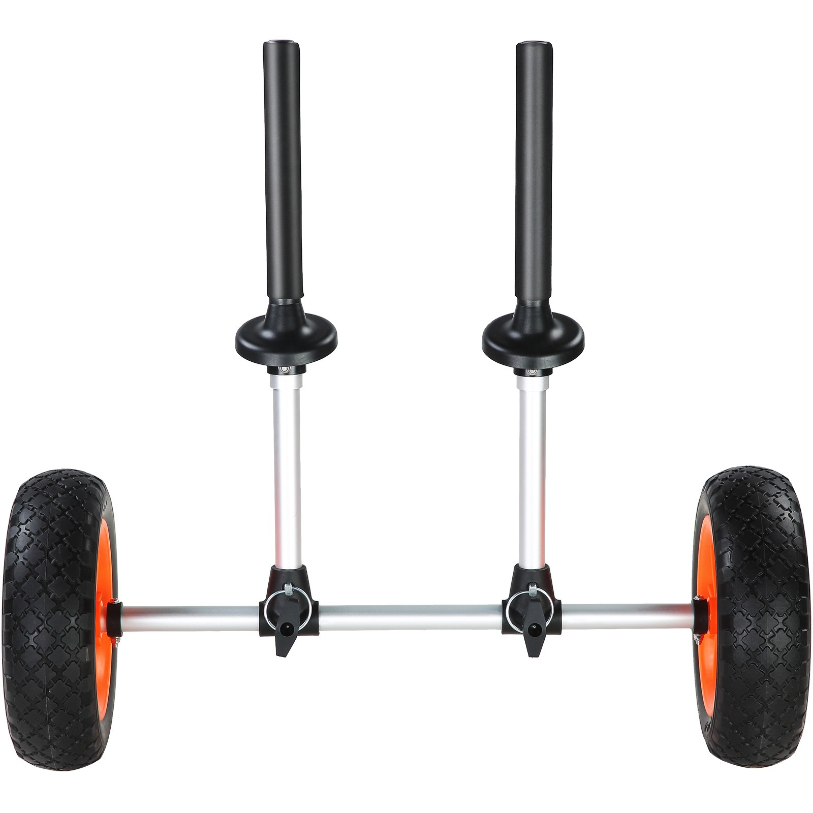 Image of Vevor Heavy Duty Kayak Cart, 280lbs Load Capacity, Detachable Canoe Trolley Cart With 10'' Solid Tires, Adjustable Width & Protection, For Kayaks With Drain Holes Of 2.54mm And Above