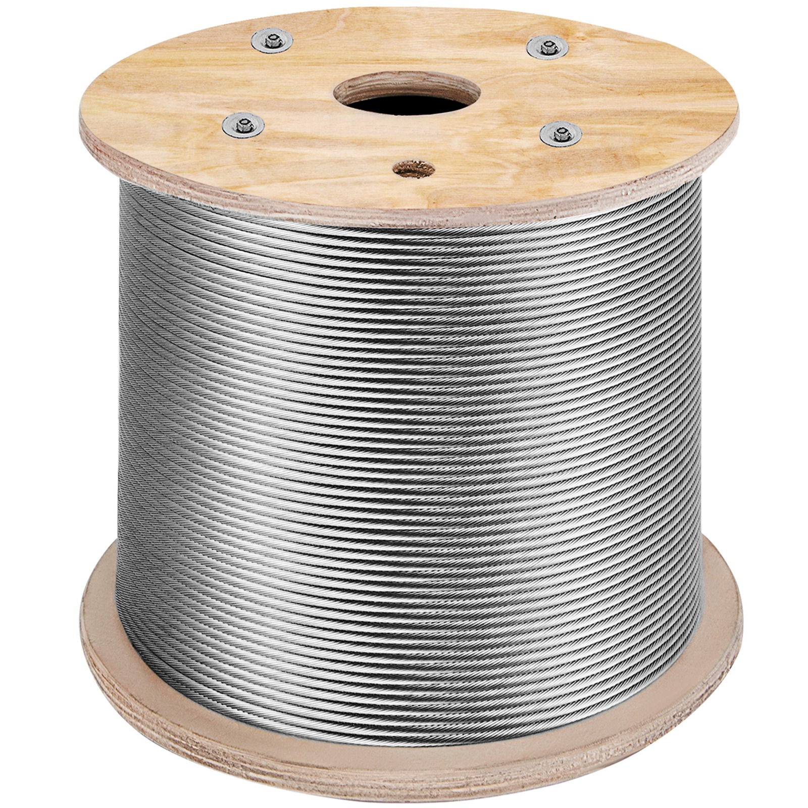 Image of Vevor T316 Stainless Steel Wire Rope Cable High Strength Tension Flexible Stainless Steel Cable Od 3.2mm Length 1000ft 11.14kn Cable Railing ( 300m )