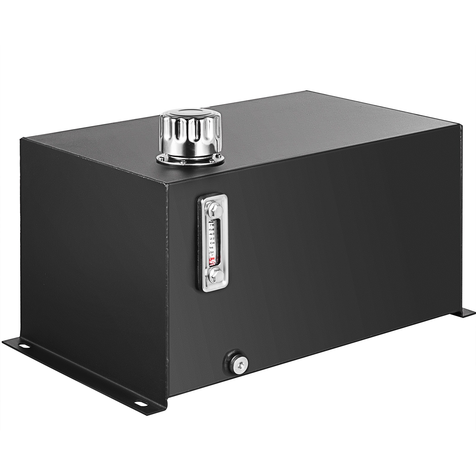 Image of Vevor Hydraulic Fluid Tank 10 Gal Fuel Tank Heavy Duty Hydraulic Reservoir, Gasoline Transfer Tanks, Hydraulic Reservoir With Strainer Temp Gauge Filter Breather Cap For Tractors & Trucks