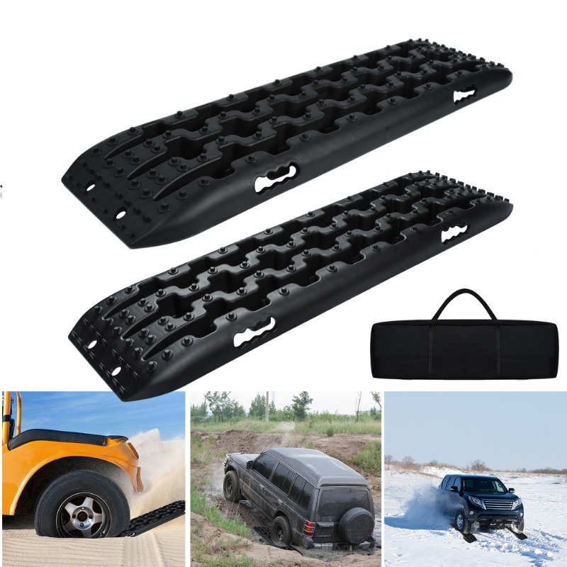 TEMU 2 Pcs Starting Aid 10t Traction Aid Mud/sand/snow Recovery Board Off-road Tracks For Cars, Trucks, Off-road Vehicles, Motorhomes