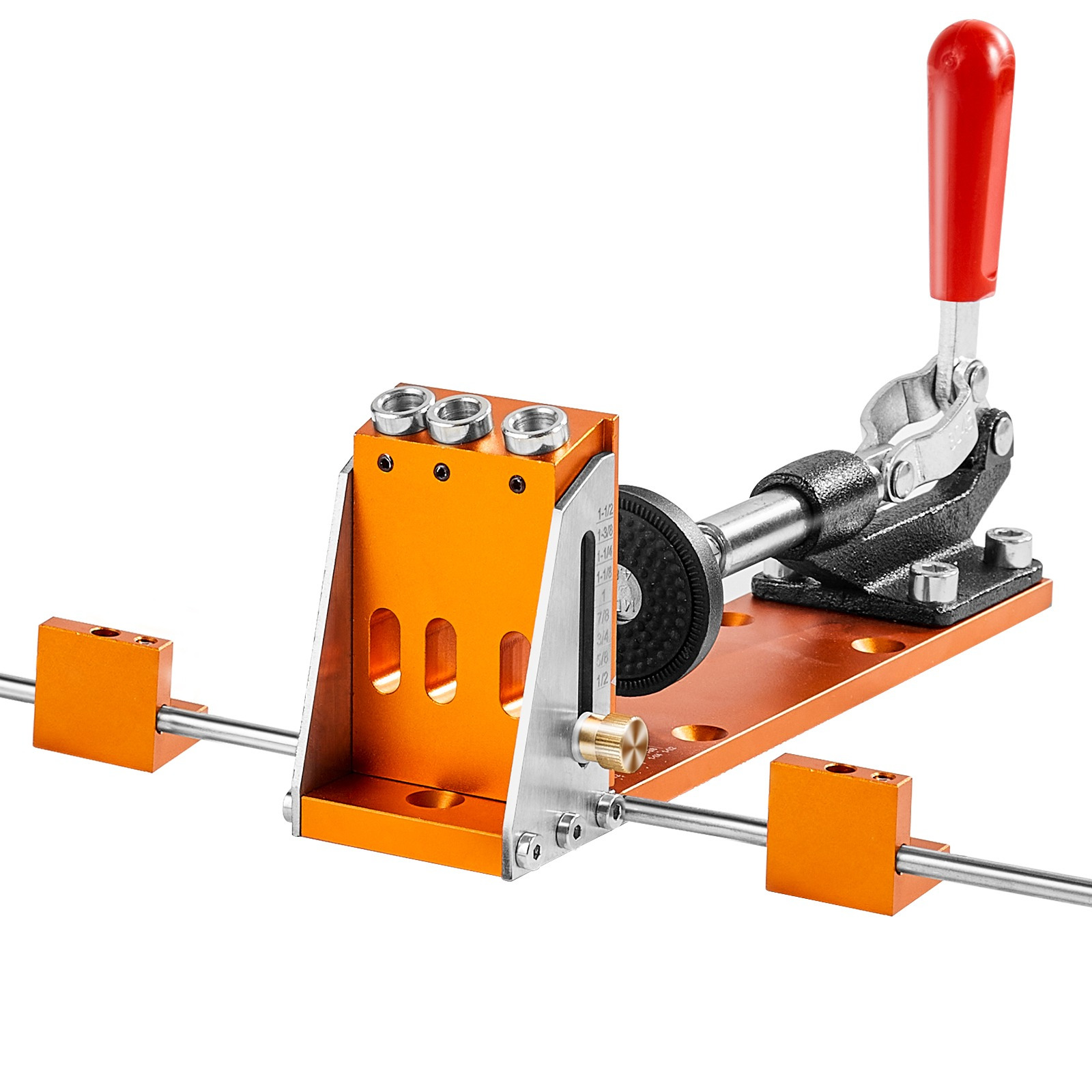 E-shop VEVOR Taschenloch-Bohrlehren-Set, 34-teiliges Taschenloch-Bohrlehren-System mit 11" C-Klemme, Vorrichtung, Stufenbohrern, Schraubenschlüsseln,