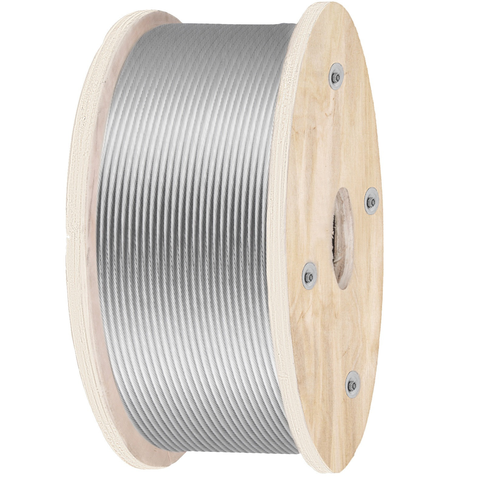 Vevor Steel Wire Rope 500ft Length, Steel Wire Cable 3/16 Inch, Steel Cable Railing Decking With 1x19 Strands Construction, 4700lbs Breaking Strength For Stair, Handrail, Clothesline
