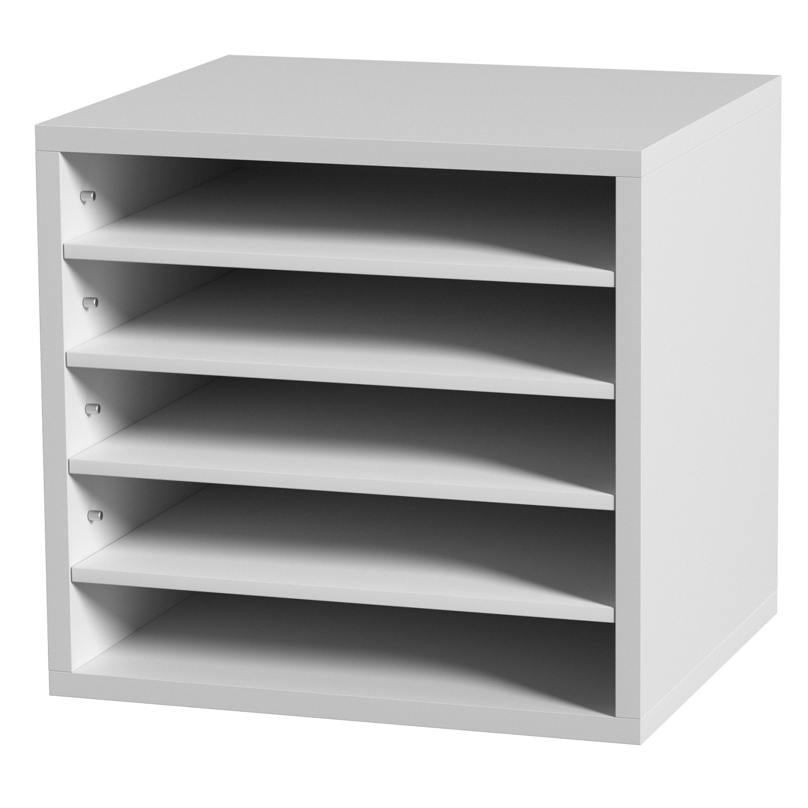 TEMU VEVOR Organiseurs de littérature, boîte aux lettres de bureau à 5 compartiments avec étagères réglables, trieur de littérature en bois 13.9 x 12