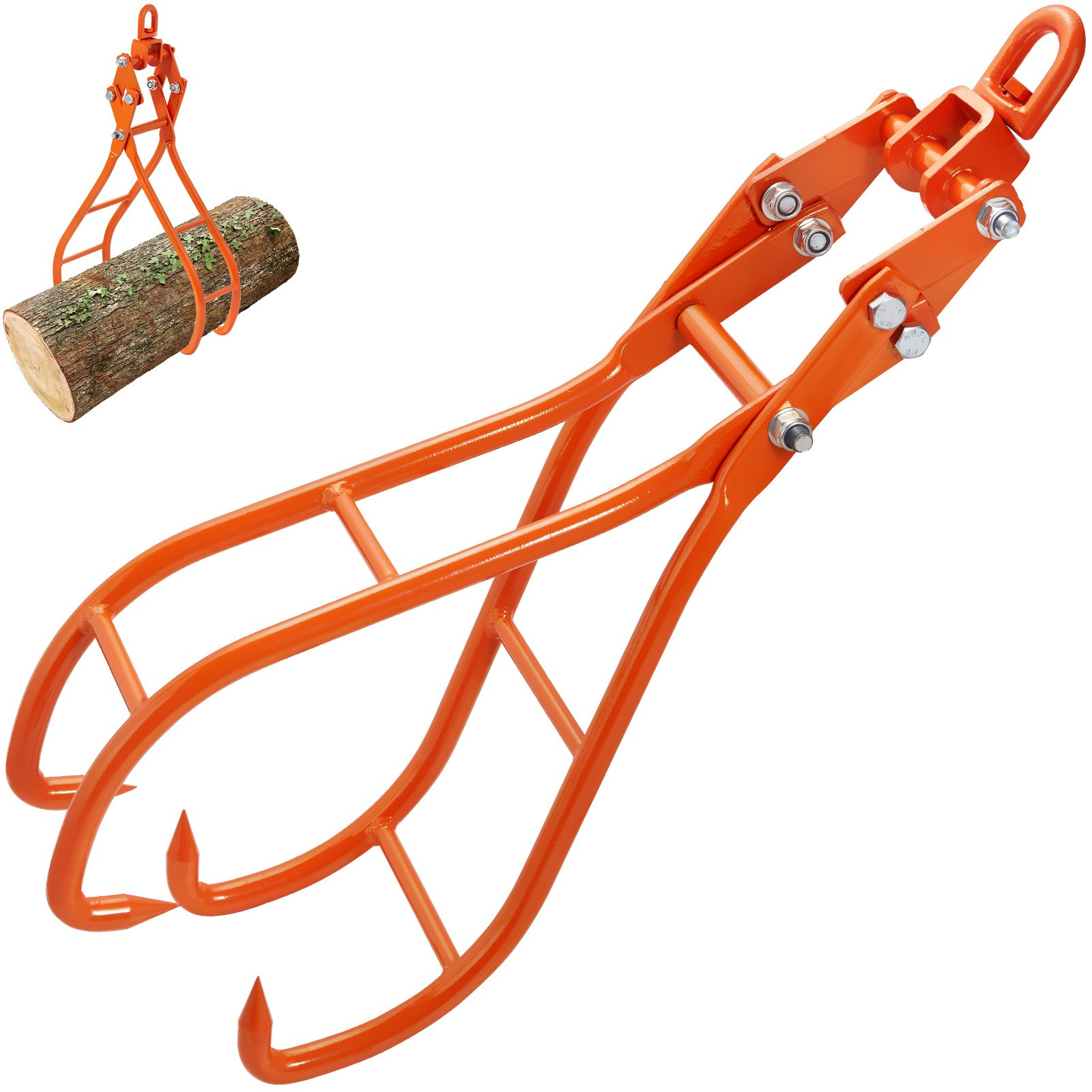 Vevor Timber Claw Hook, 36 Inch 4 Claw Log Grapple For Tongs, Swivel Lifting Tongs, Eagle Claws Design With 3307 Lbs/1500 Kg Loading Capacity For Tractors, Atvs, Trucks, Forklifts