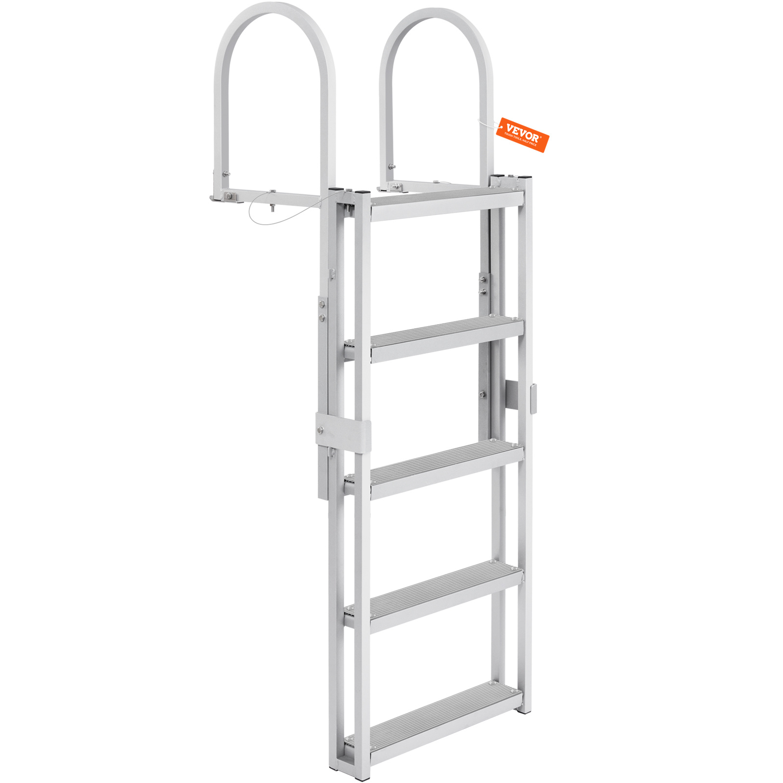 Vevor Aluminum Dock Ladder Boat Dock Ladder 66.9-78.9in Height Adjustable