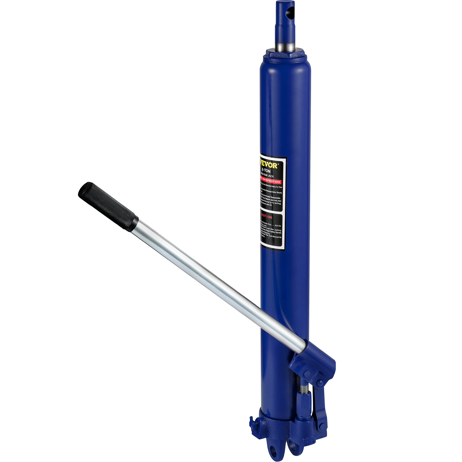 TEMU VEVOR Gato Hidráulico de Brazo Largo, Capacidad de 8 Toneladas/17363 lbs, con Bomba de Pistón Base de Horquilla, Elevador Manual con Mango, para