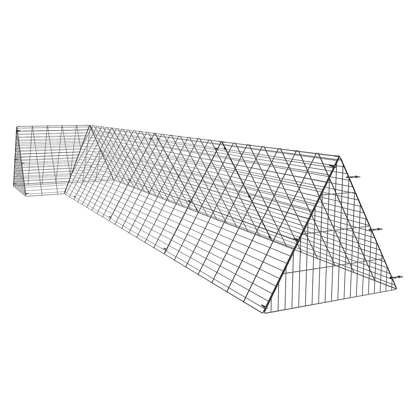 Image of Vevor Chicken Tunnels, 157.5 X 39.4 X 24.2 Inch (lxwxh) Chicken Tunnels For Yard, Tunnels For Outside With Corner Frames, Chicken Coop Run, Suitable For Chickens, Ducks, Rabbits