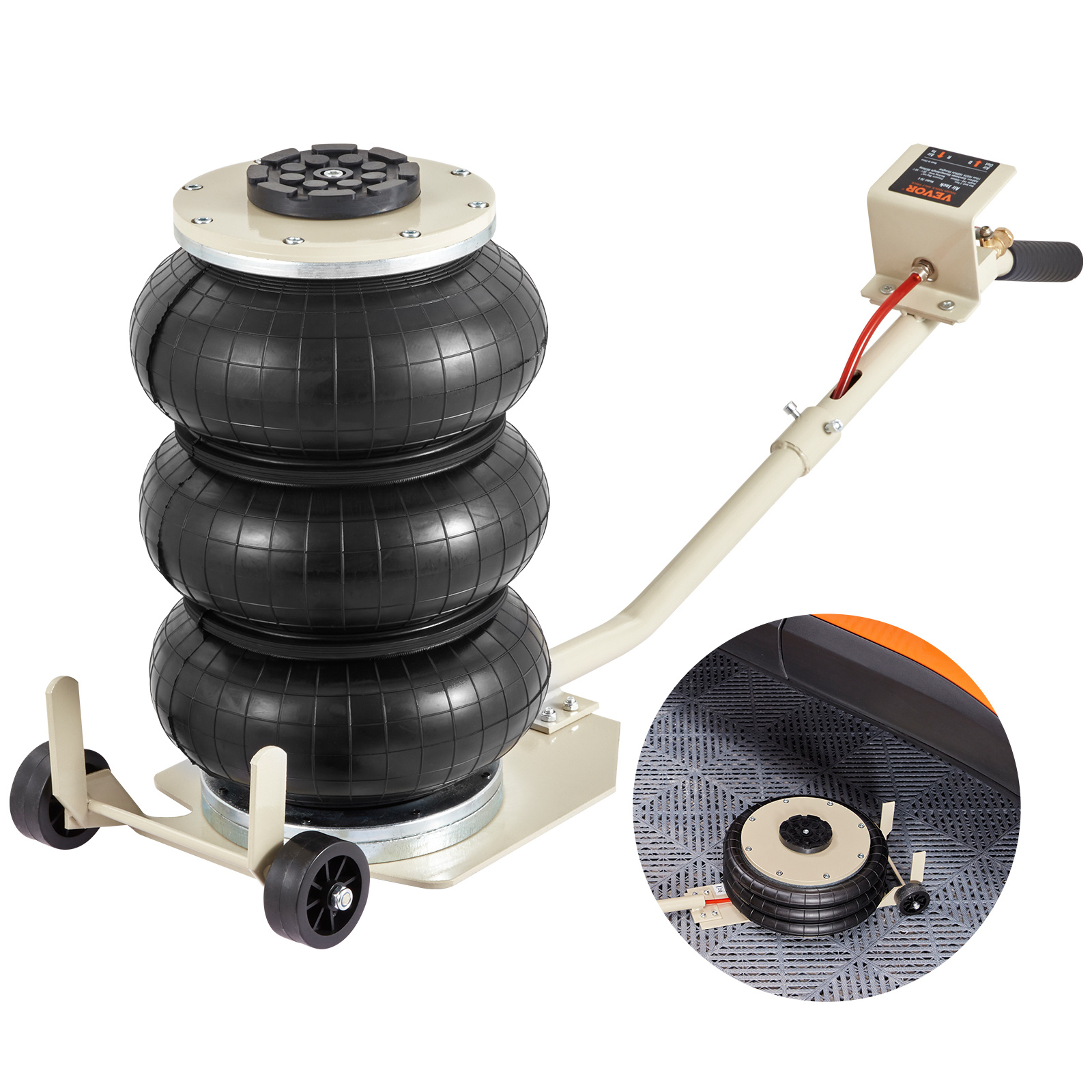 TEMU Pneumatico a Sacca 3 Toni/6600 lbs per Sollevamento Auto SUV