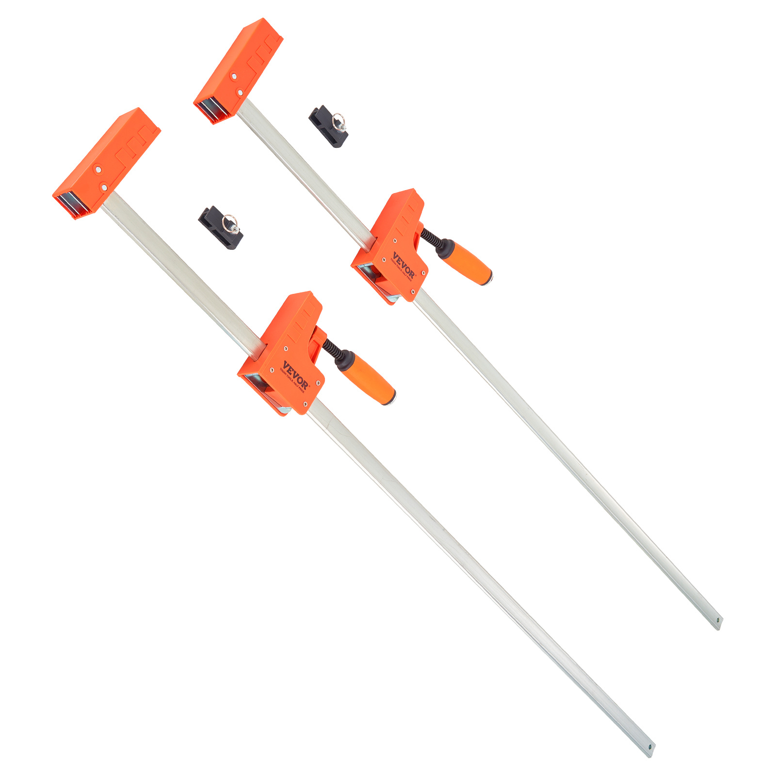 Image of Vevor Bar Clamps For Woodworking, 2-pack 50" Parallel Clamp Set, F Clamp With 1100 Lbs Load Limit, Pressure, High-strength Plastic And Carbon Steel, Wood Clamps For Woodworking Metal Working