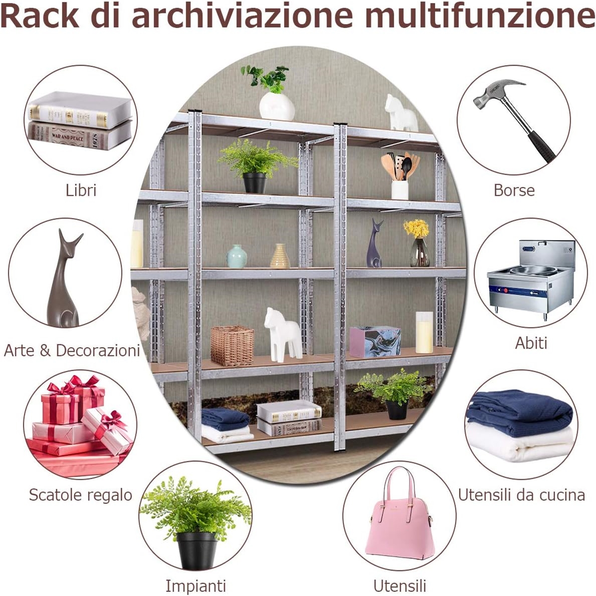 Scaffalatura Metallica Pesante Da Garage 101x45x91 Cm - 3 Livelli, Carico Max 653 Kg, Ripiani Regolabili, Organizer Officina