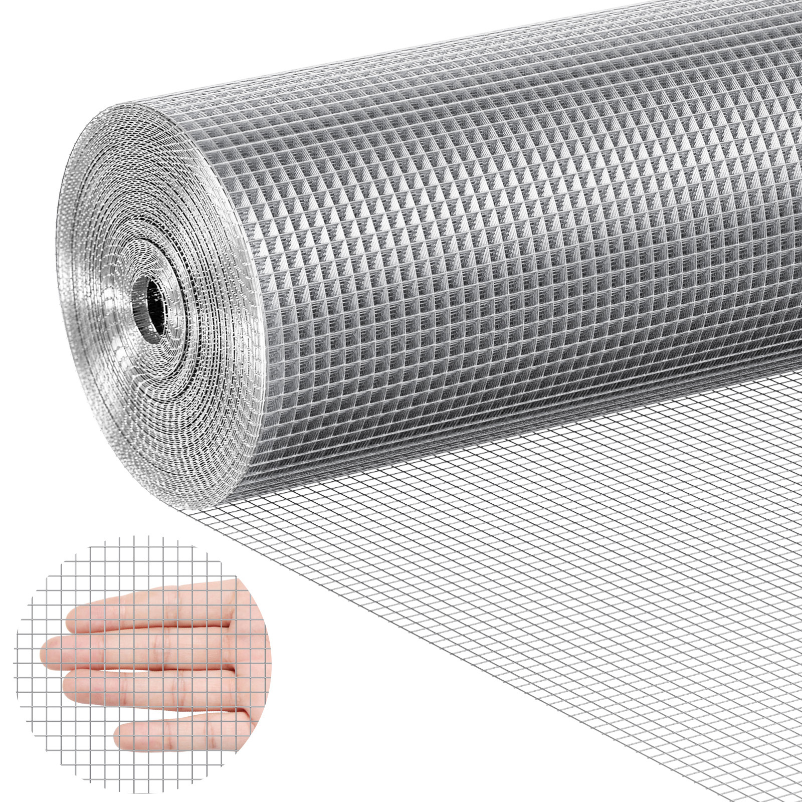 Vevor Hardware Cloth 1/4" 48in X 50ft 23 Ga Wire Mesh Roll Chicken Wire Fencing
