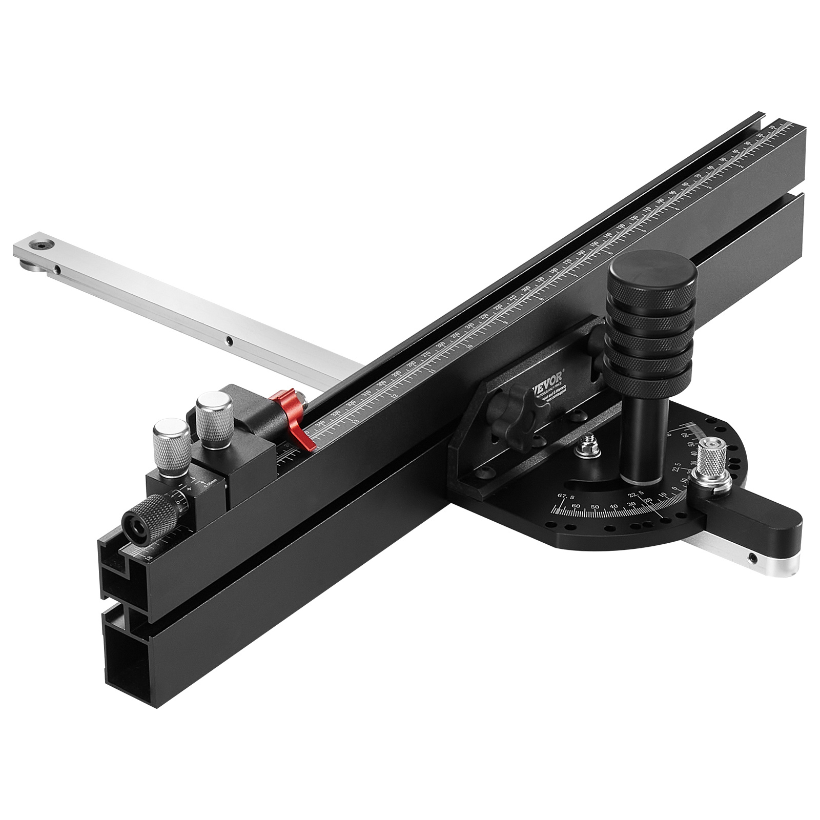 E-shop VEVOR Präzisionswinkellineal, Standard-Schlitz 3/4'' x 3/8'', Winkellineal für Tischkreissäge aus Aluminiumlegierung mit 18-Zoll-Gitter 15