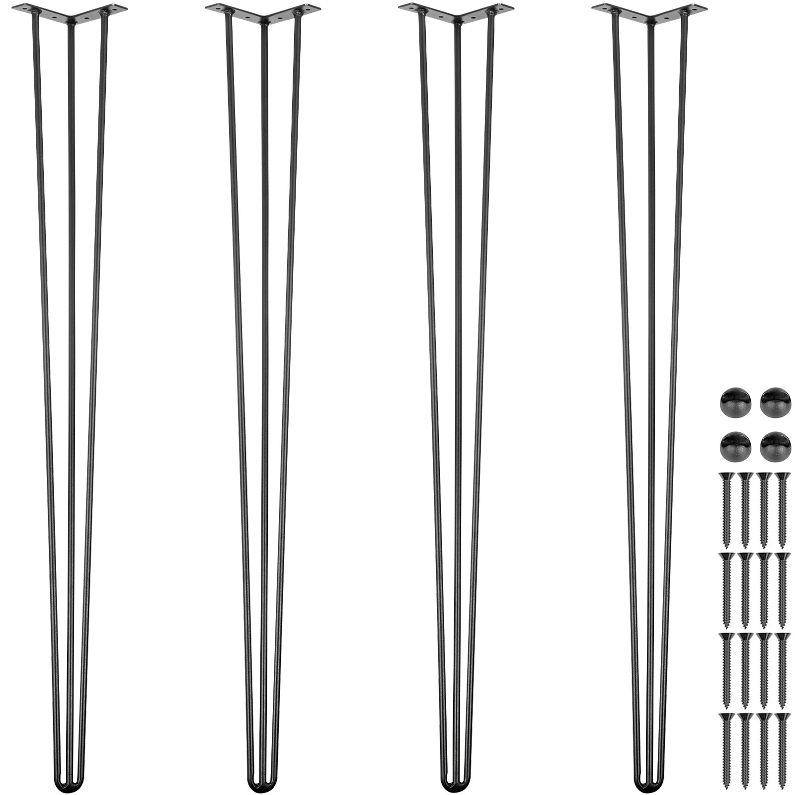TEMU Patas de mesa con forma de horquilla VEVOR de 36" en color negro Juego de para escritorio Capacidad de carga de 880 libras ( una de 220 libras)