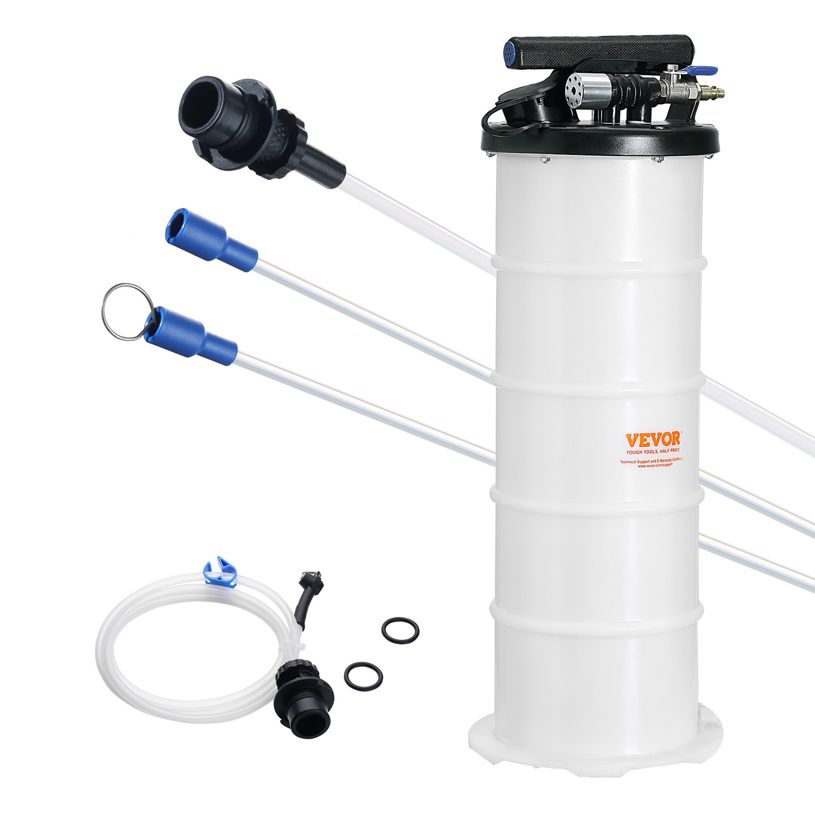 Vevor Fluid Extractor, 1.74 Gallons (6.5 ), Pneumatic/manual Oil Changer Vacuum Fluid Extractor With Dipstick And Suction Hose, Oil Extractor Change Pump For Automotive Fluids Vacuum Evacuation