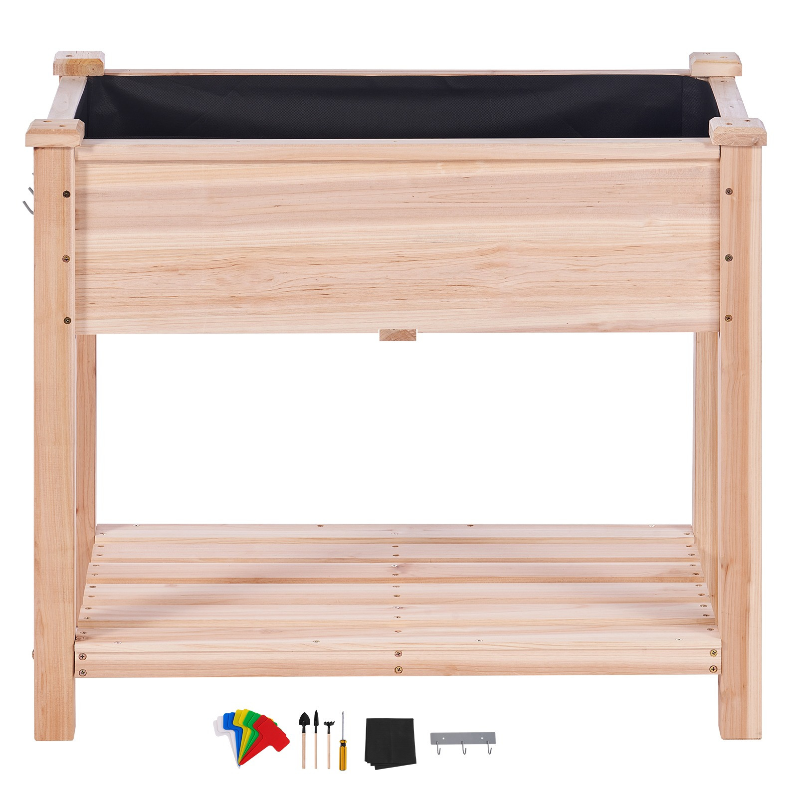 Vevor Wooden Raised Garden Bed Planter .9x18.1x30" Flower Vegetable