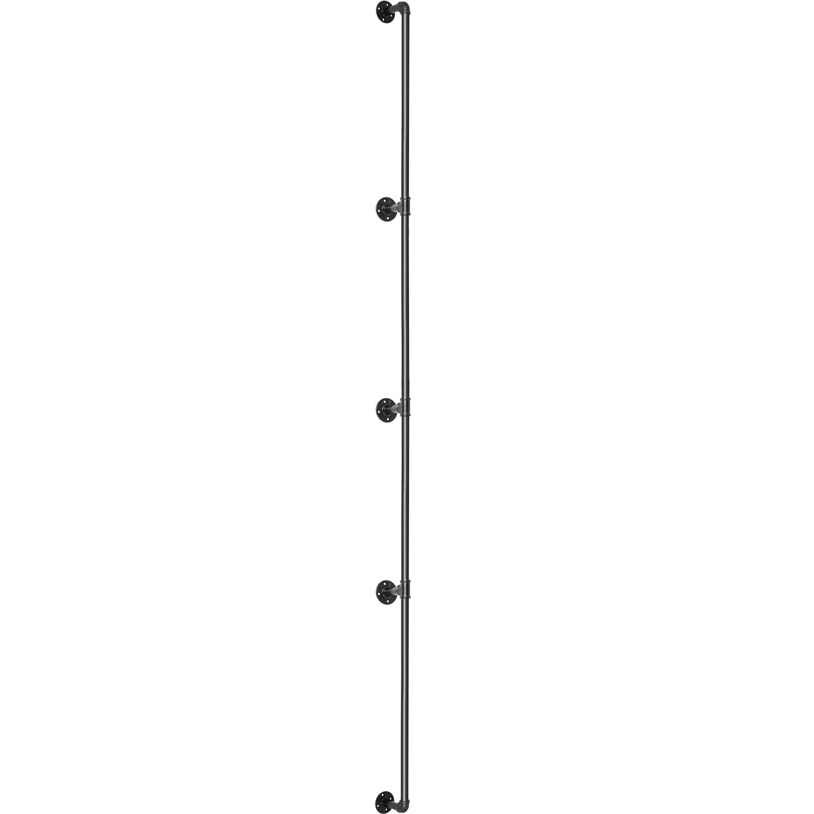 TEMU Rampe d'escalier en tuyau , rampe d'escalier de 13 pieds, de charge de 440 lbs pour rampe en acier au , rampe d'escalier industrielle avec