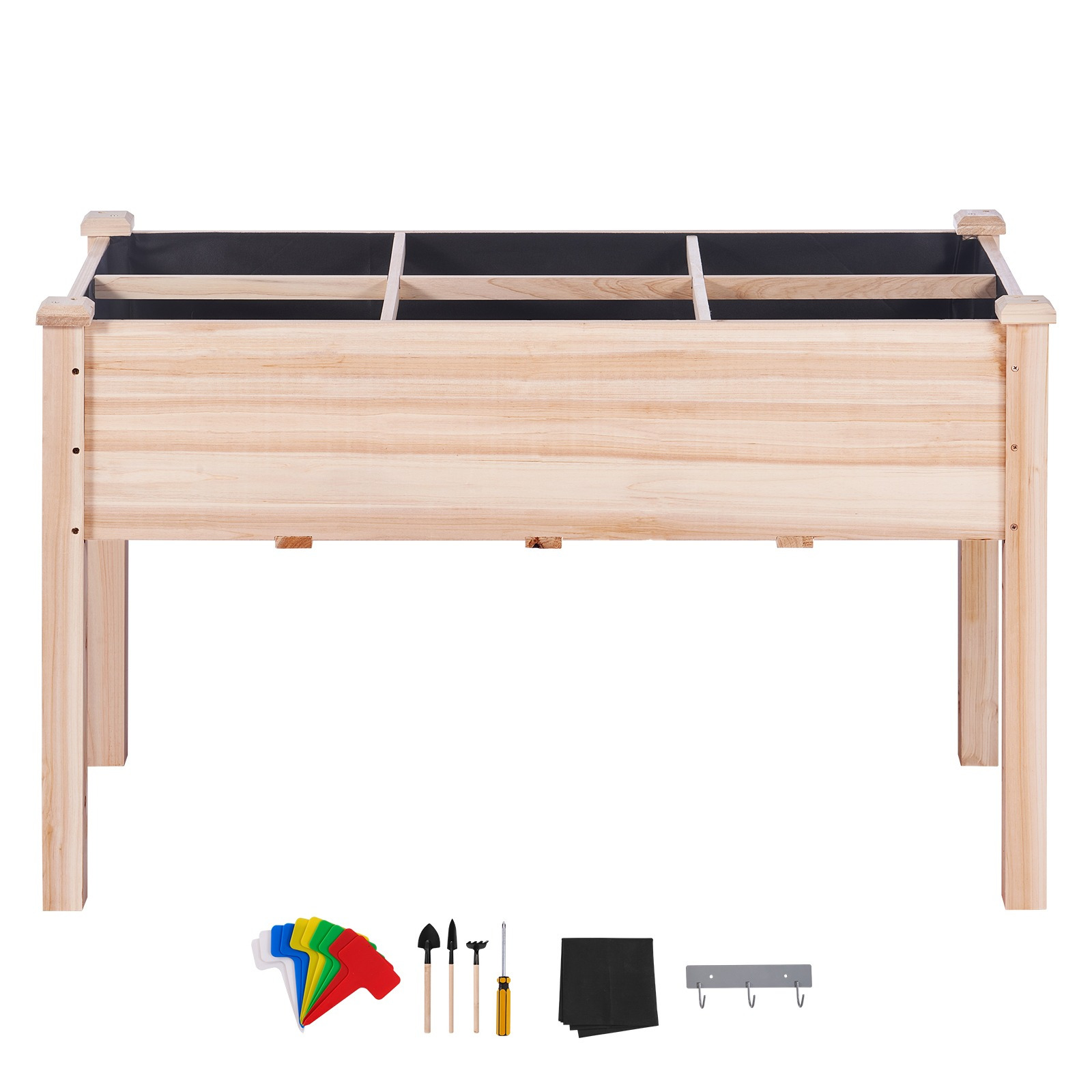 Vevor Raised Garden Bed, 47.2 X 22.8 X 30 Inch Wooden Planter Box, Elevated Outdoor Planting Boxes With Legs, For Growing Flowers/vegetables/herbs In Backyard/garden/patio/balcony