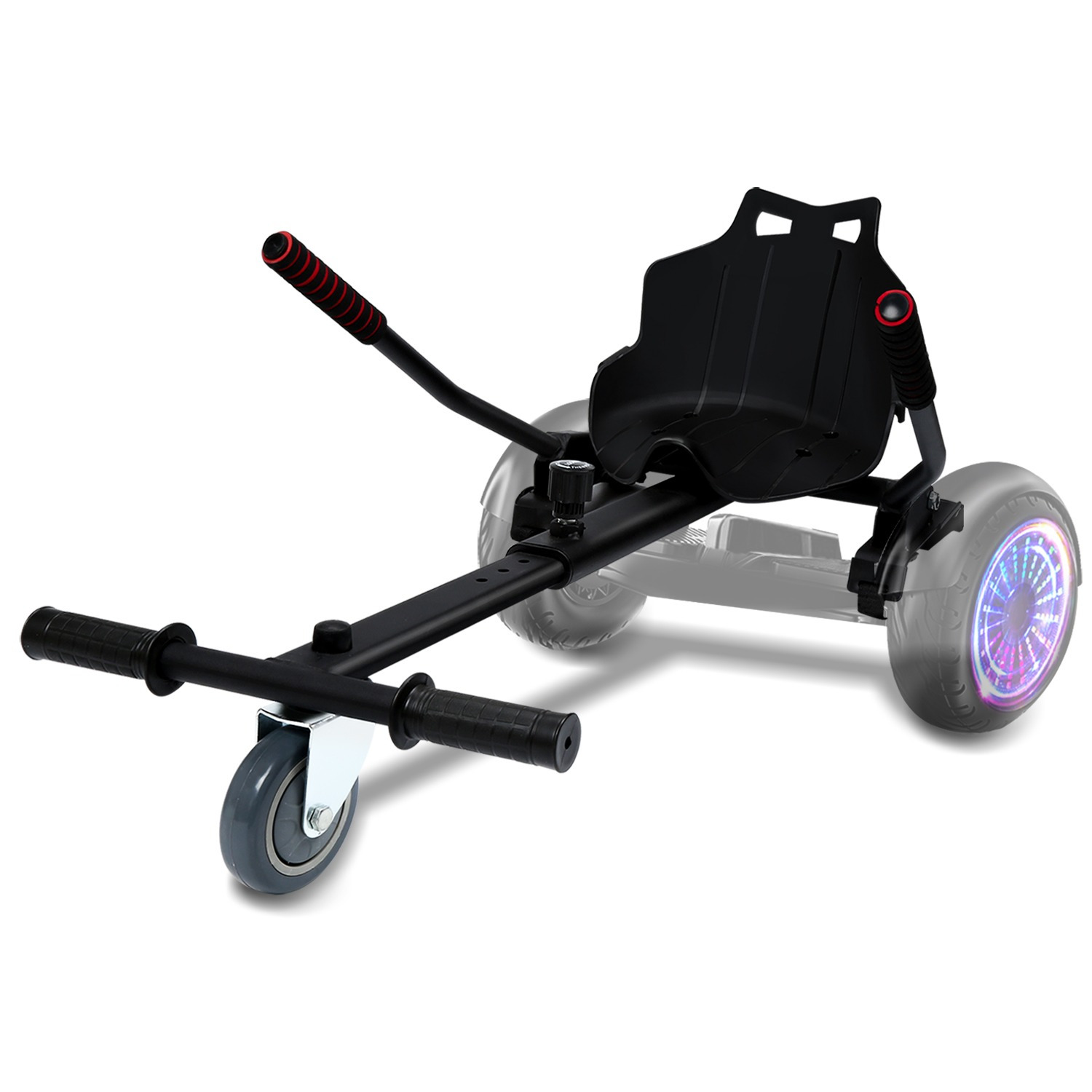 TEMU Go-kart Seat, Hoverboard With Seat, Hoverboard Seat, 6.5 Inch 2 Wheel Balance Scooter Seat, Adjustable Length, Hoverboard Go-kart Seat