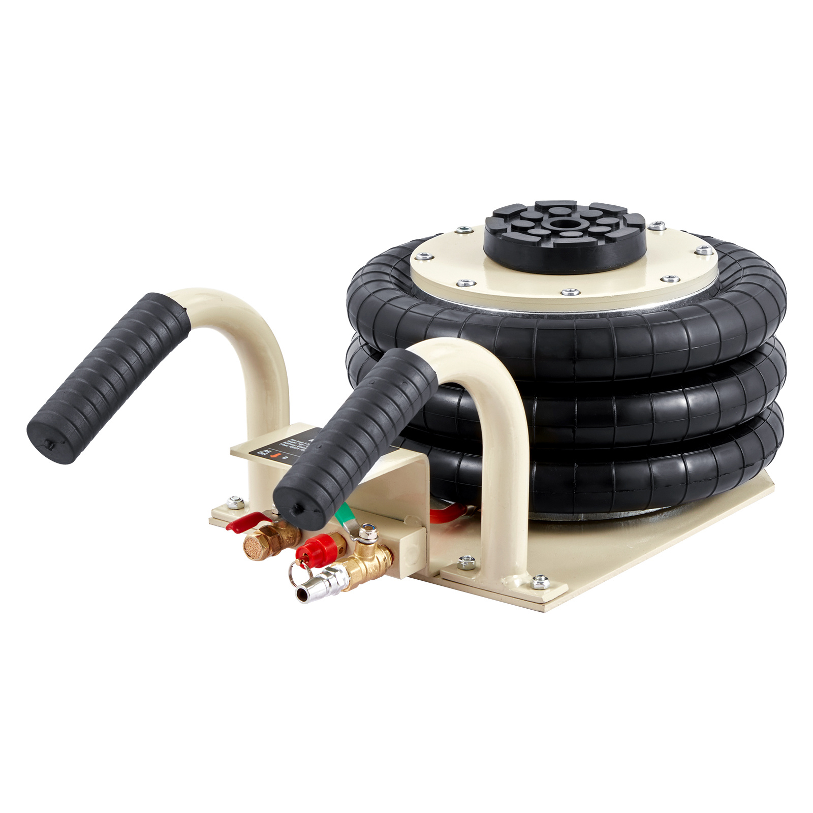 TEMU VEVOR Gato de Aire, Gato de Aire de 3 Toneladas/6600 lbs con Tres Bolsas, Gato de Aire con Tubos de Acero, 17.7 pulgadas/450 mm, Gato Neumático