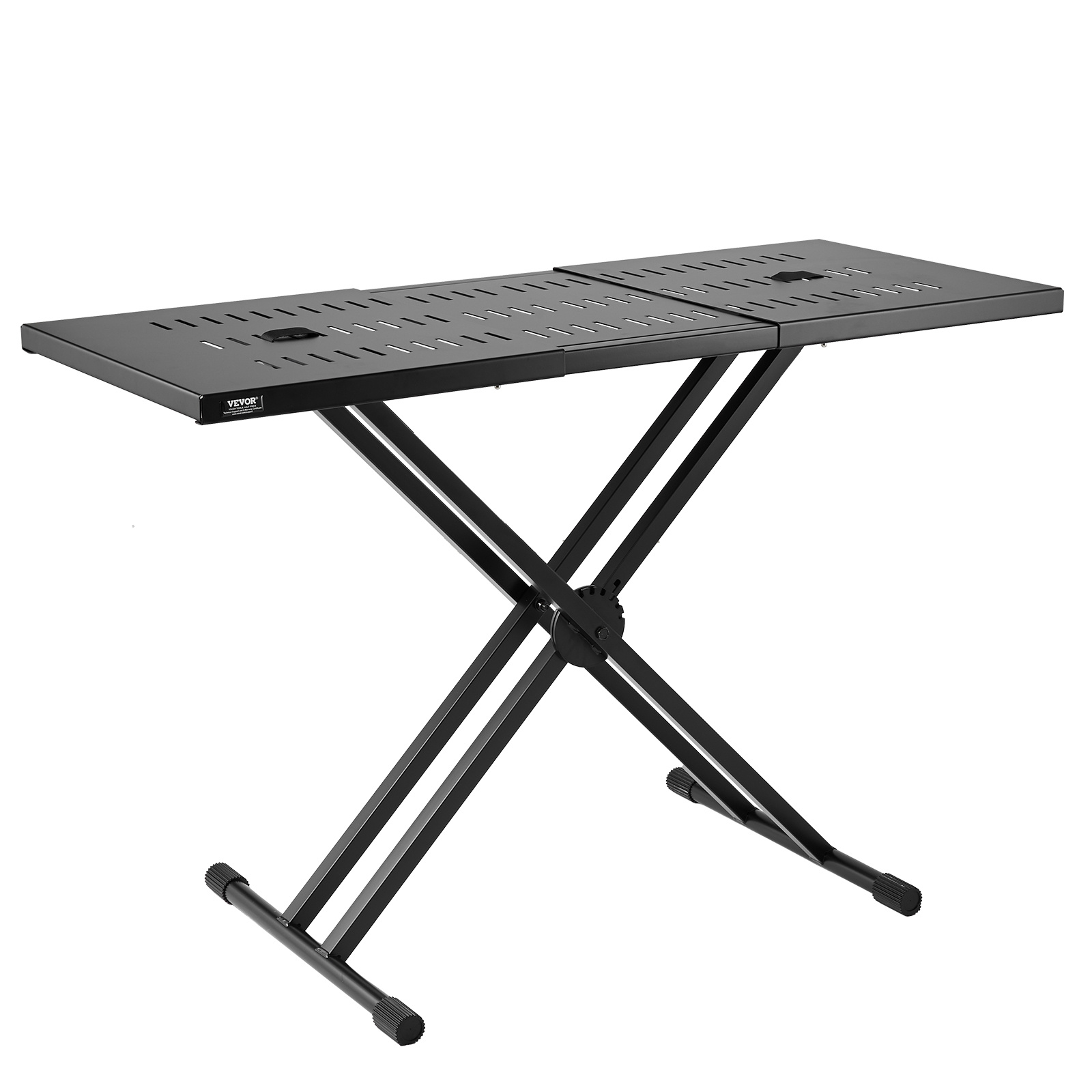 Vevor Portable Dj Table With Braced Keyboard Stand Adjustable Height