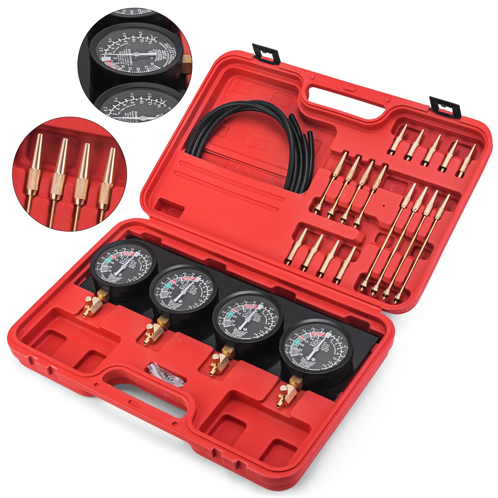 TEMU Vevor Fuel Vacuum Carburetor Tool Kit Fuel Vacuum Carburetor Synchronizer Carb Sync Gauge Set With Rubber Hose