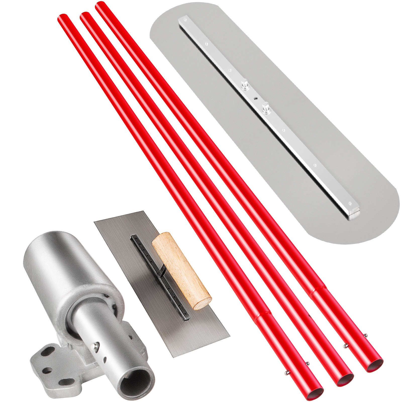 TEMU VEVOR 900x200mm Frattone de Acero para Cemento, Flotante para Cemento con Ajustable y Flexible, Kit Completo para Frattazzo de Pared y Piso con