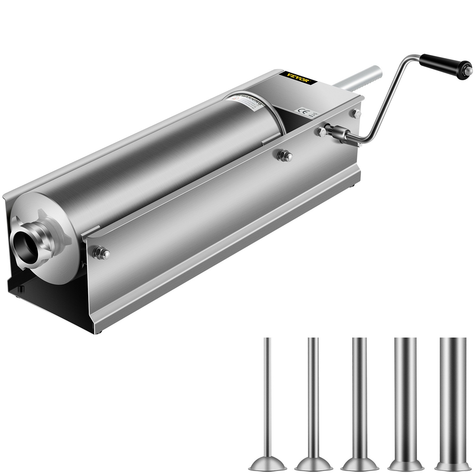 TEMU Vevor Manual Sausage Stuffer, 7 L / 15 Lbs Horizontal Sausage Machine, Dual-speed Meat Stuffer, Made Of Food-grade 304 Stainless Steel, Includes