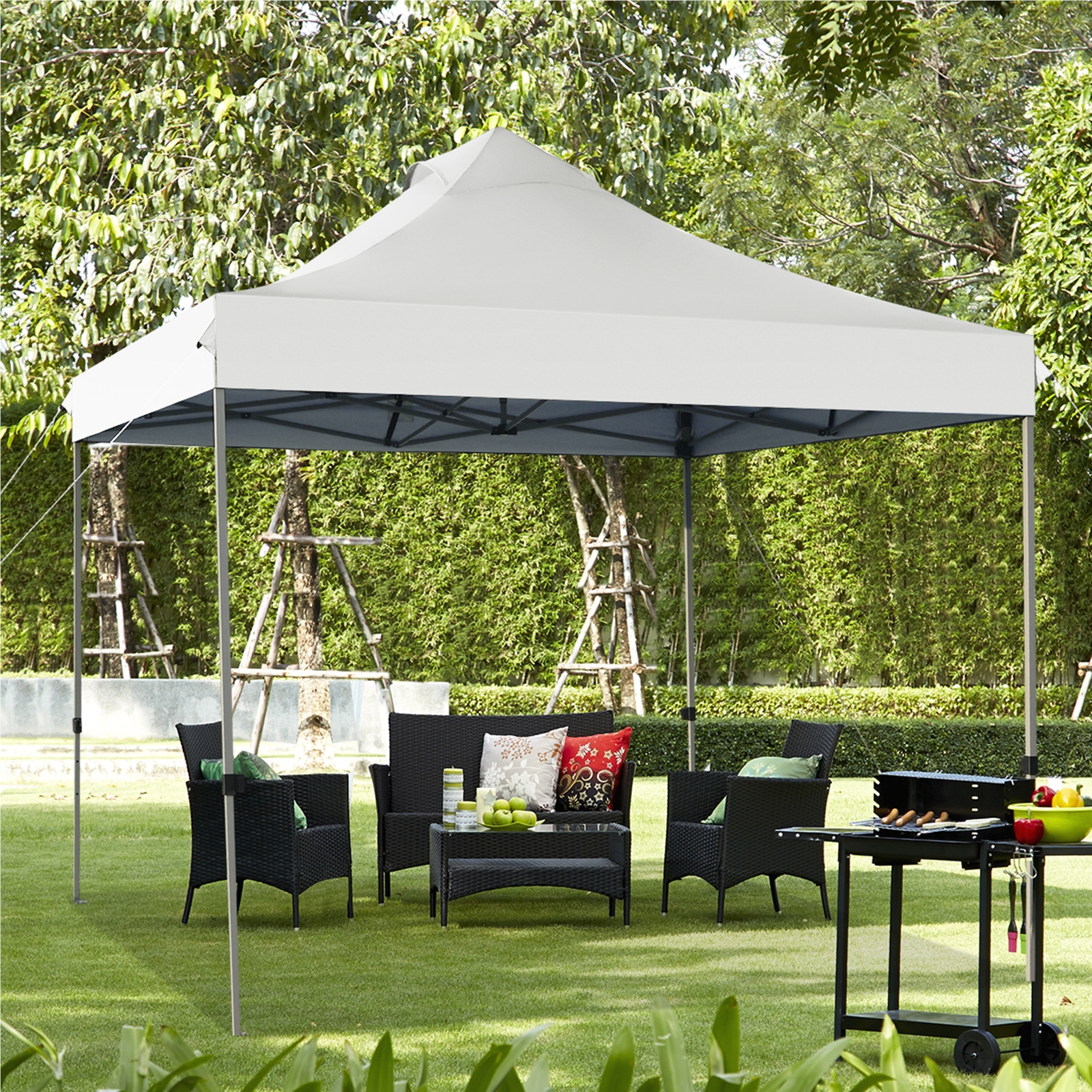 3 X 3 M Gazebo, Folding Gazebo, Stable, Winter-resistant, Uv Protection 50+, White