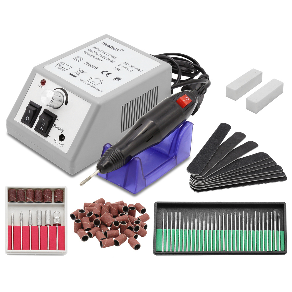 

Professional Nail Drill, Nail File Machine Manicure Pedicure Kit Nail Art File Drill Grey