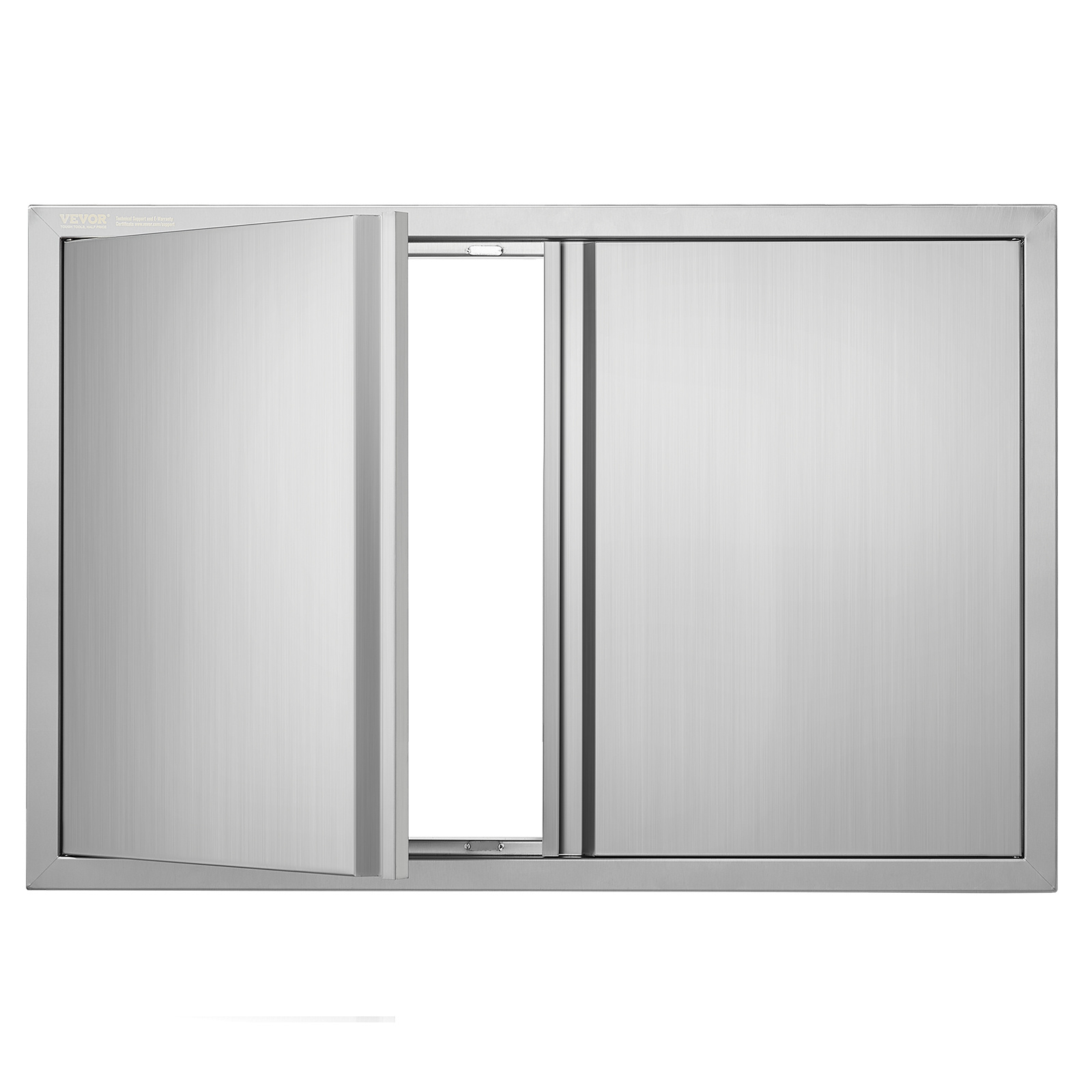 Image of Vevor Bbq Access Door, 36w X 24h Inch Double Outdoor Kitchen Door, Stainless Steel Flush , Wall Vertical Door With Recessed Handles, For Bbq Island, , Outside Cabinet