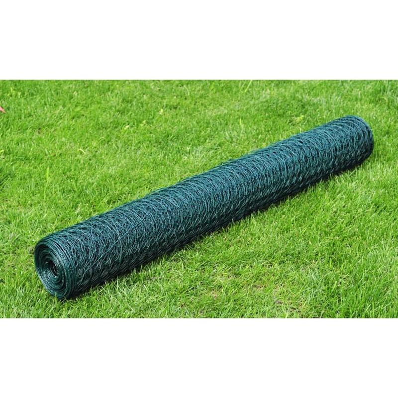 

Grillage Acier galvanisé et revêtement en PVC 25x0.5 m Vert