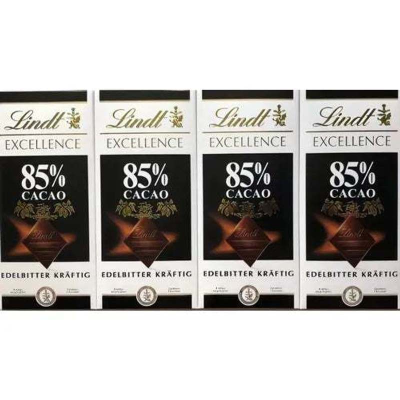 Lindt Chocolate Excellence Strong Bitter 85% Cocoa 4x 100g