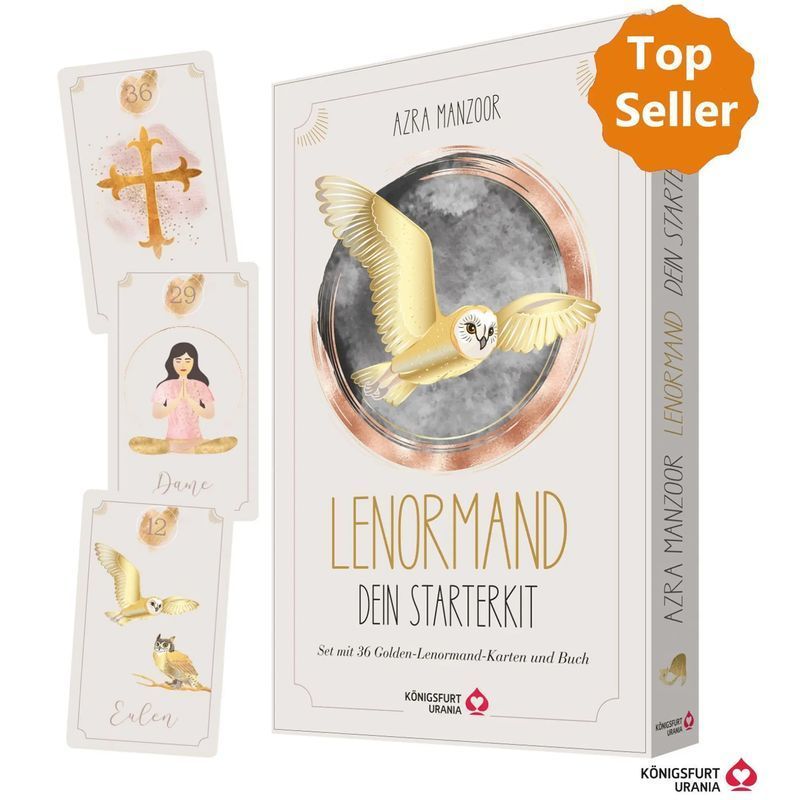 Lenormand Your Starter Kit - 36 Golden Lenormand Cards And Book - Azra Manzoor - Paperback - 144 Pages - German - 2022 - Königsfurt Urania - Ean 9783868267921