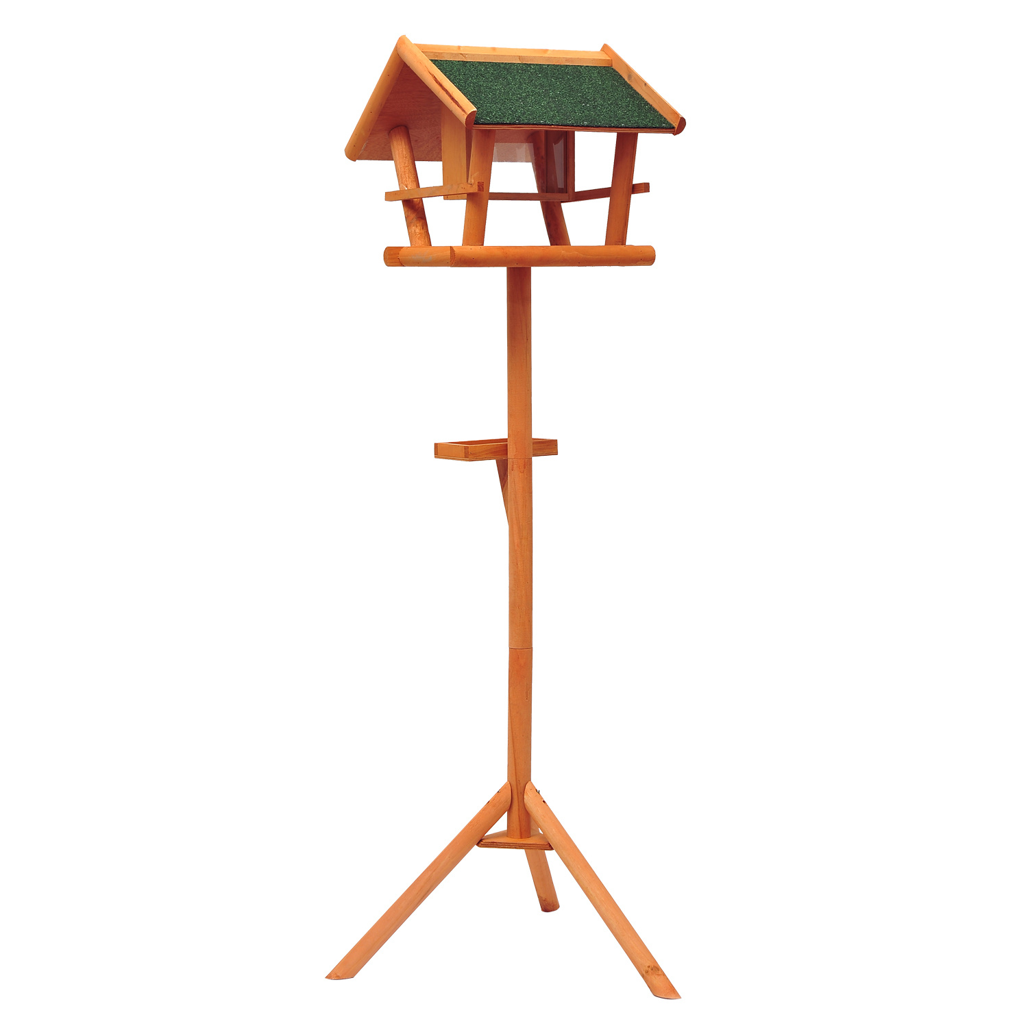Image of Homcom Bird Feeder For On Stand Bird Shelters Birdhouse With Tray Bird Station Wood For Outdoor 150cm, Outdoor Bird Feeder